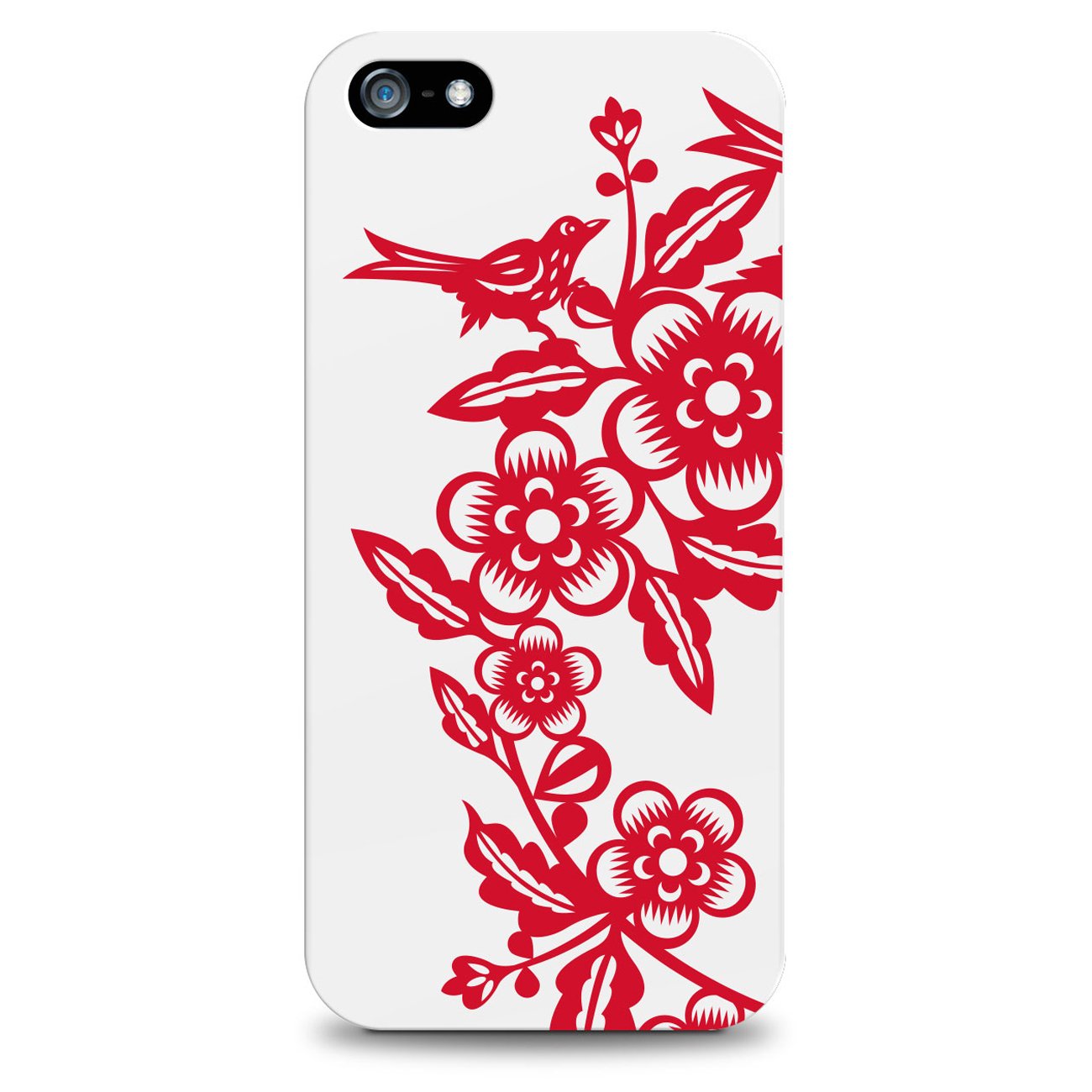 OTM Floral Prints White Phone Case for iPhone 13/14/15 - Slim Protective Cover with Cute Flower Design - Perfect for Women, Girls, Spring & Summer Fashion Accessories