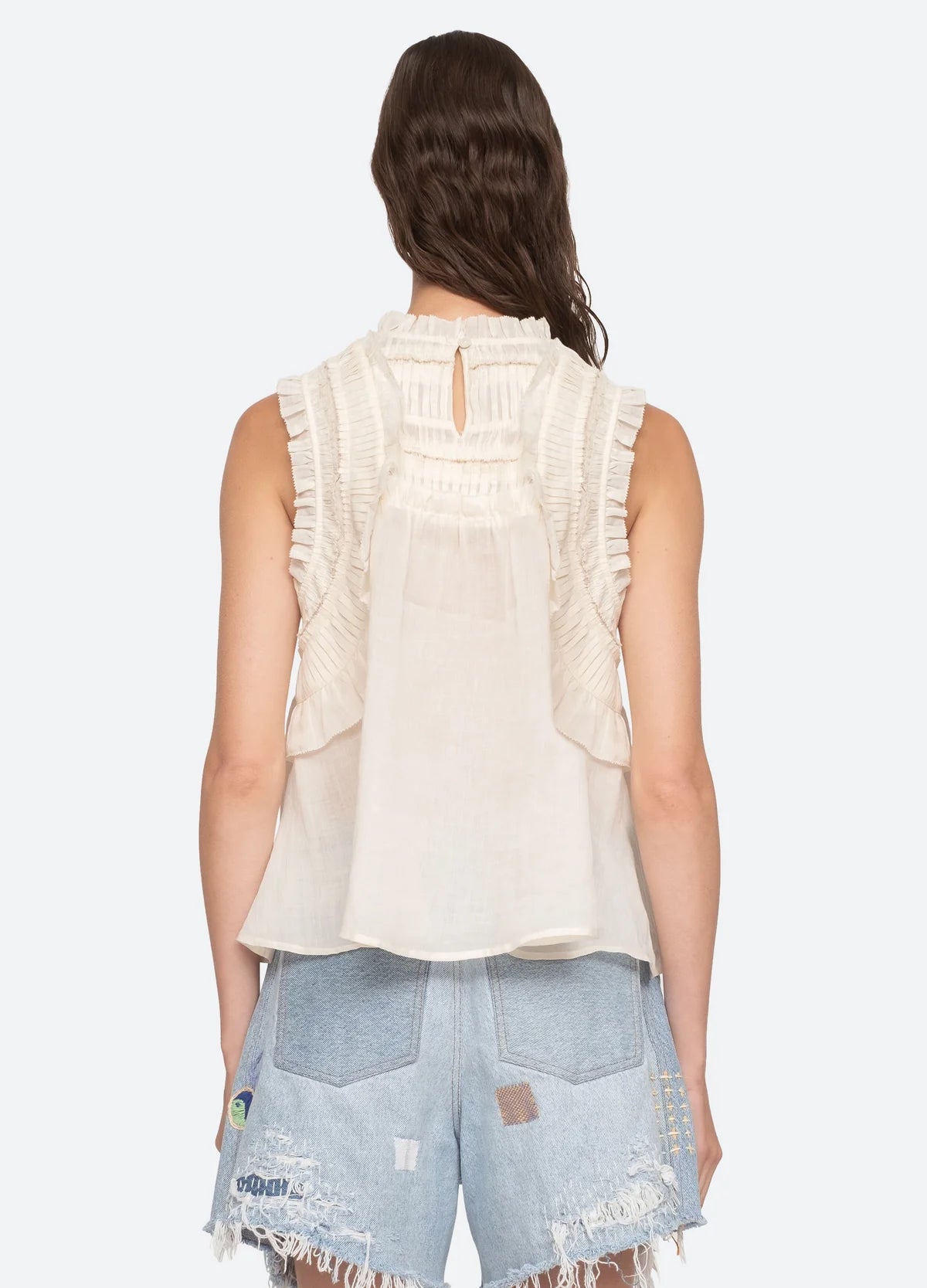 Cole Women's Ribbed Knit Tank Top - Soft Cream Casual Sleeveless Shirt for Summer, Yoga, and Layering
