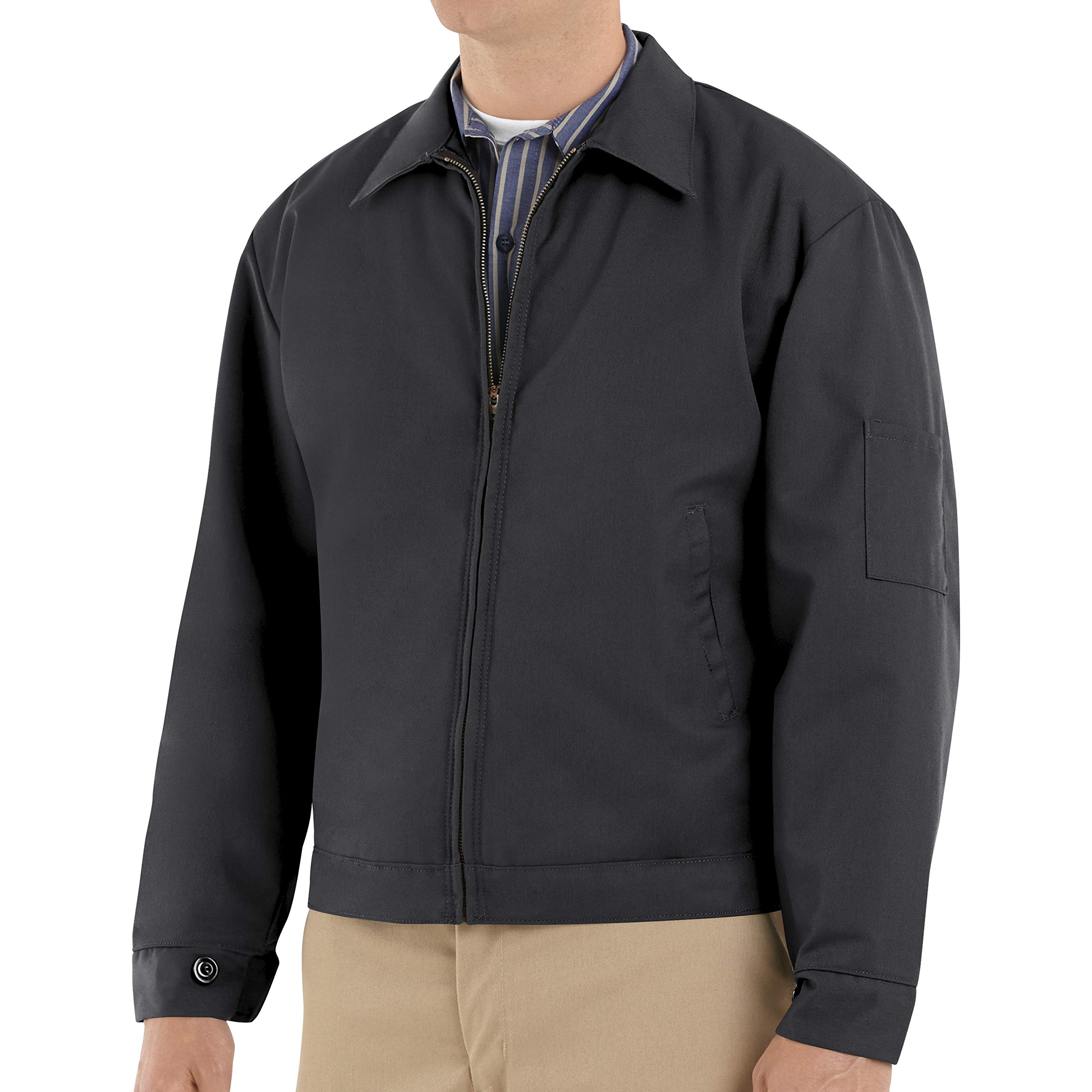Red Kap Men's Slash Pocket Jacket - Durable Work Jacket for Construction & Outdoor Use | Water-Resistant Utility Jacket for Workwear & Casual Wear