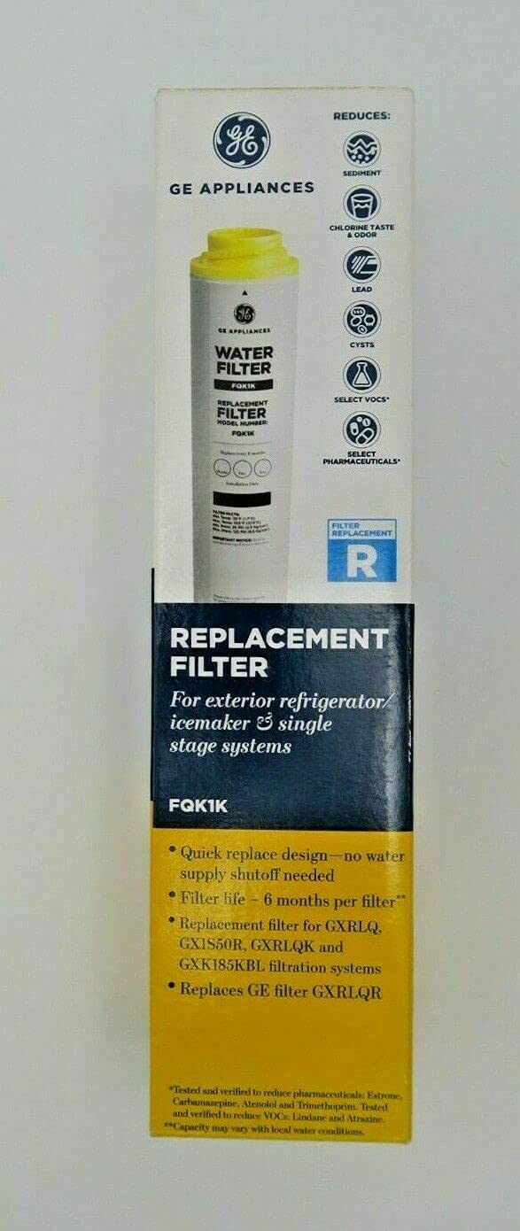 GE FQK1K Compatible Water Filter Replacement for Refrigerator & Icemaker - Fits GE FQK1K, OIEM Models - Clean & Fresh Drinking Water for Home, Office, RV