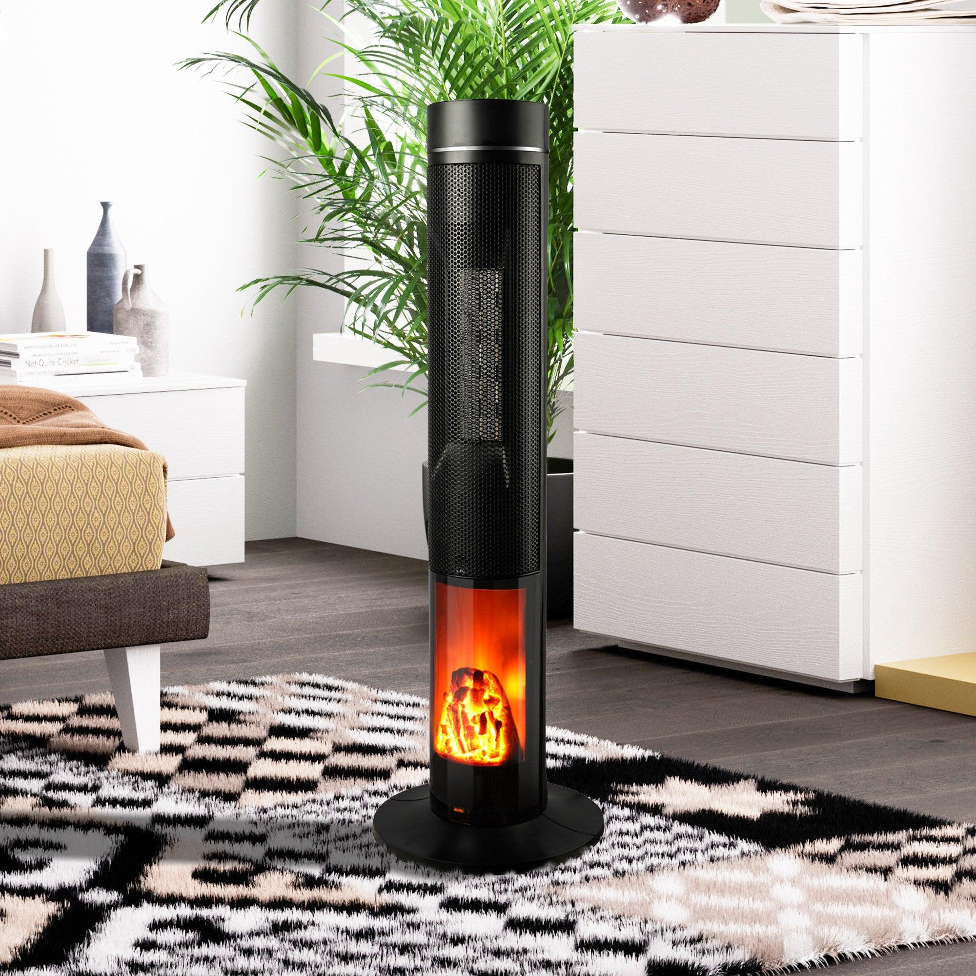 1500W Electric Space Heater with Digital LED Display & Remote Control - Portable Indoor Heater for Home, Office, Bedroom, and Garage Use