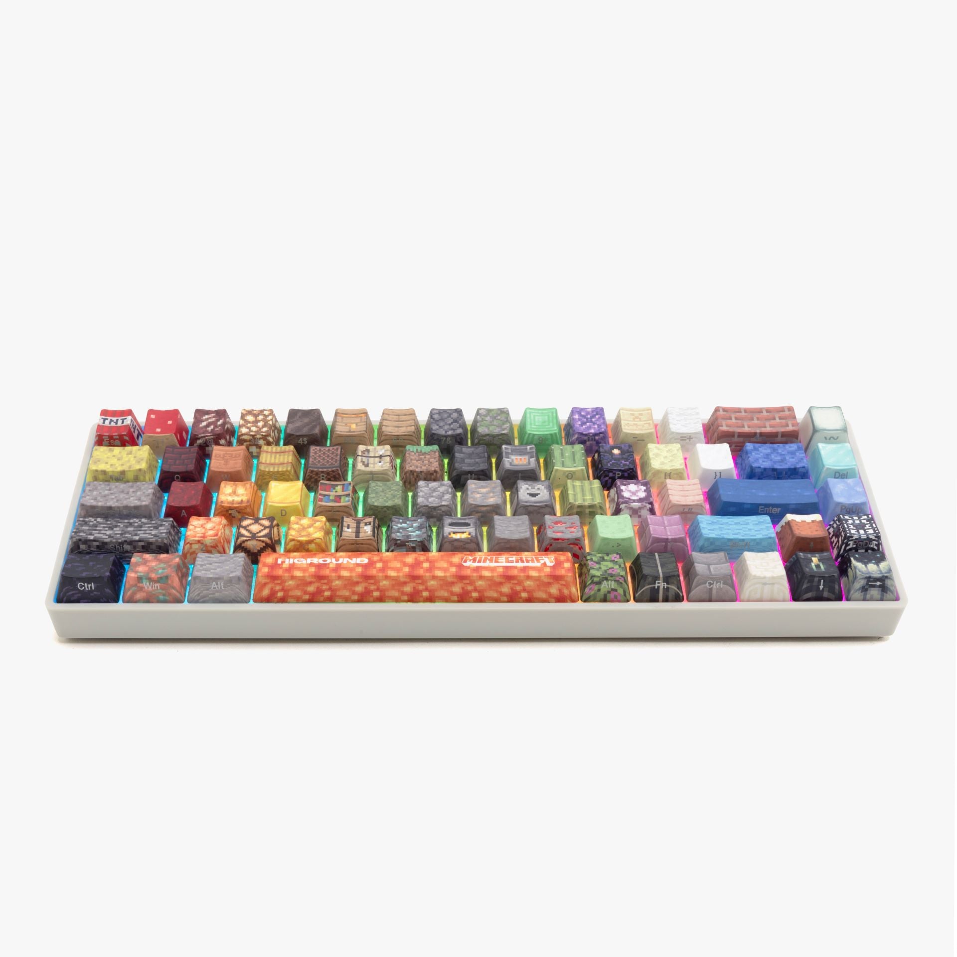 HG x Minecraft Basecamp 65 Mechanical Gaming Keyboard - Custom RGB Backlit, Wired USB, Cherry MX Switches | Perfect for Minecraft Gaming & Streamer Setup
