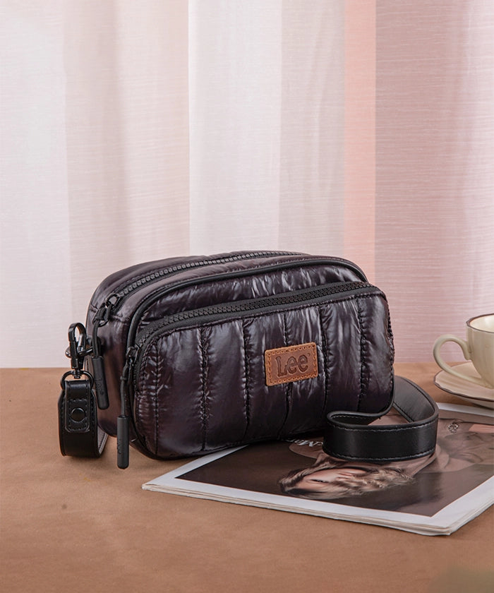 LEE Quilted Puffer Crossbody Bag for Women - Stylish Winter Shoulder Purse with Adjustable Strap - Perfect for Travel, Shopping & Daily Use