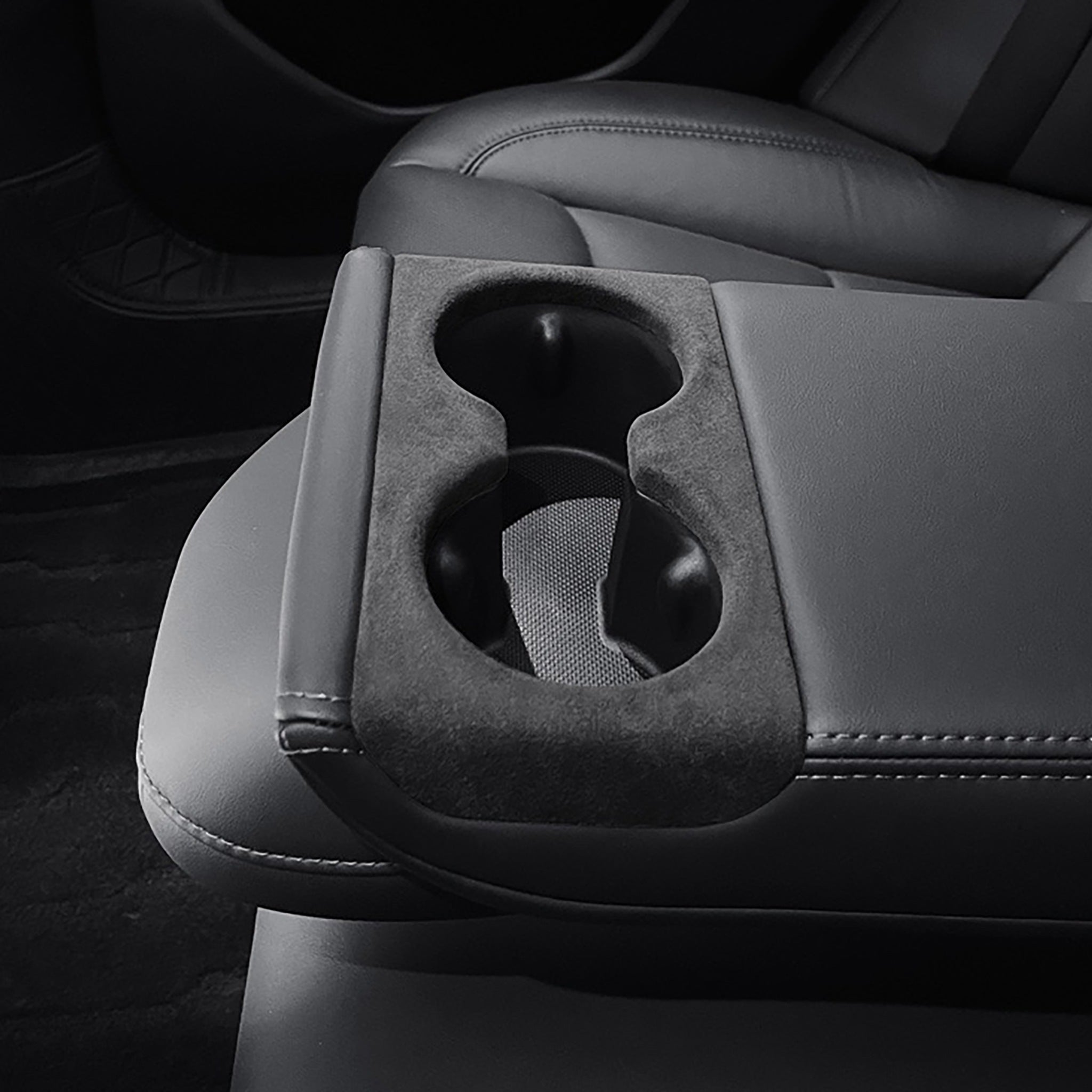 Tesla Model 3 Highland Alcantara Cup Holder Cover (2024+) - Premium Interior Accessory for Car Organization & Luxury Upgrade - Perfect for Road Trips, Daily Commutes & Gift Giving