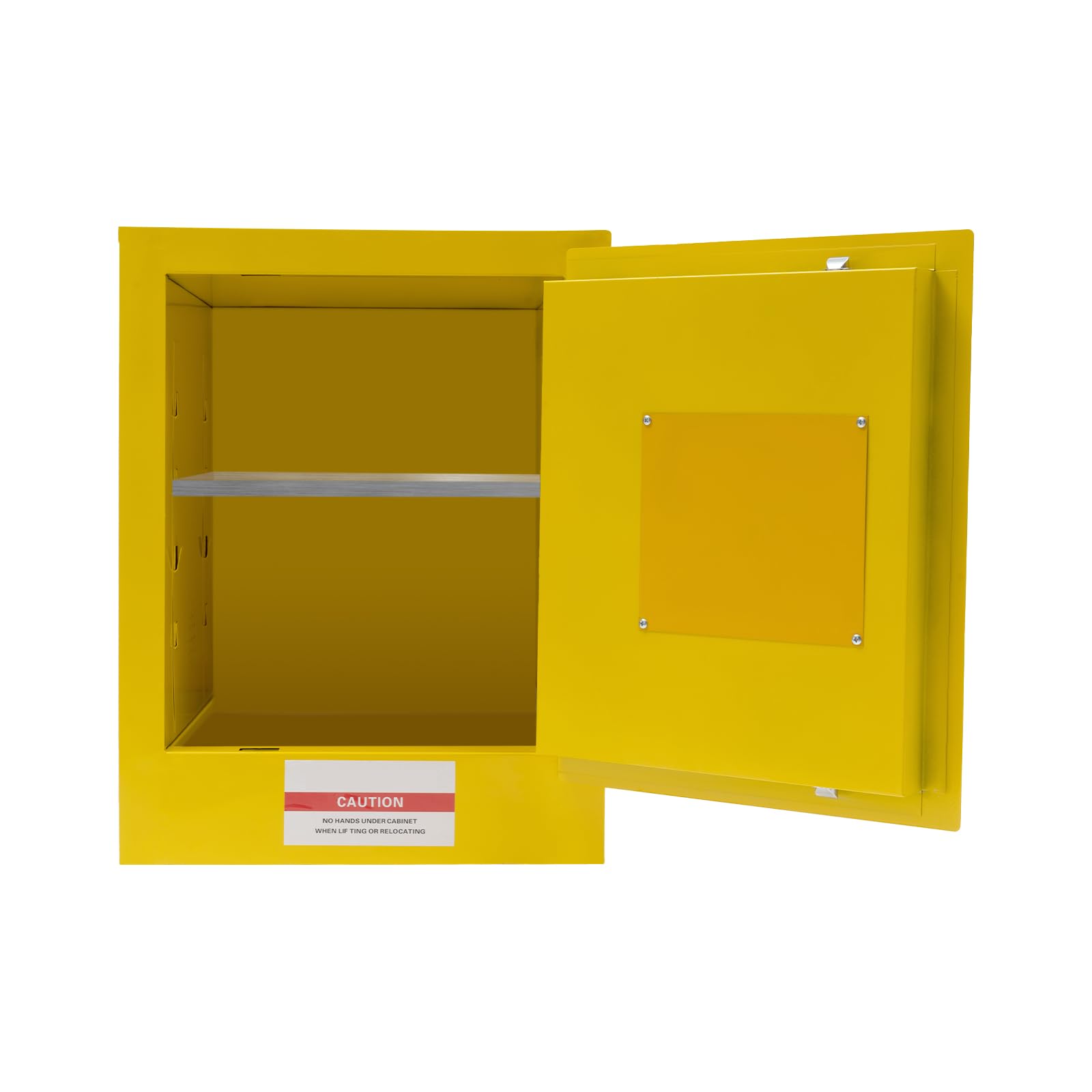 4 Gallon Fireproof Safety Storage Cabinet for Hazardous & Flammable Liquids - Yellow Explosion-Proof Gasoline Cabinet | Perfect for Garage, Workshop & Industrial Chemical Storage