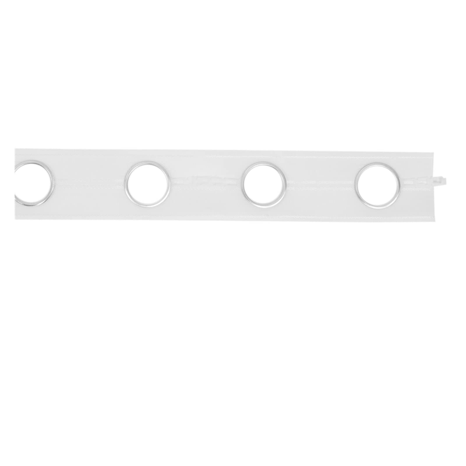 VSOLS 5M Eyelet Curtain Tape with 40 Rings - Silver White Drapery Sewing Accessories for Curtains & Blinds - Perfect for Home Decor, Bedroom Windows and Living Room Drapes
