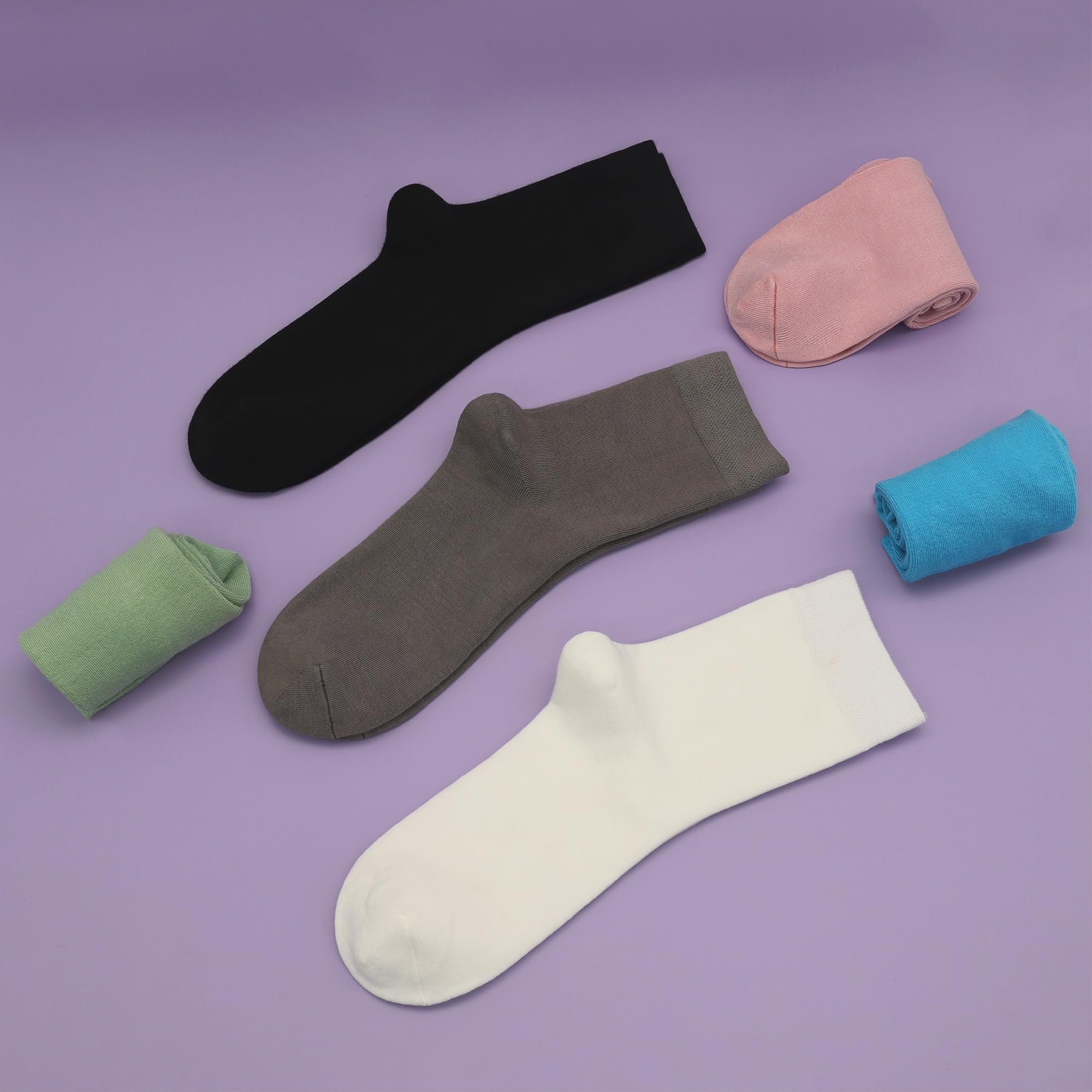 Soft Combed Cotton Kids Crew Socks - Stretchy School Uniform Socks for Boys & Girls - Perfect for Daily Wear, School Uniforms & Playtime
