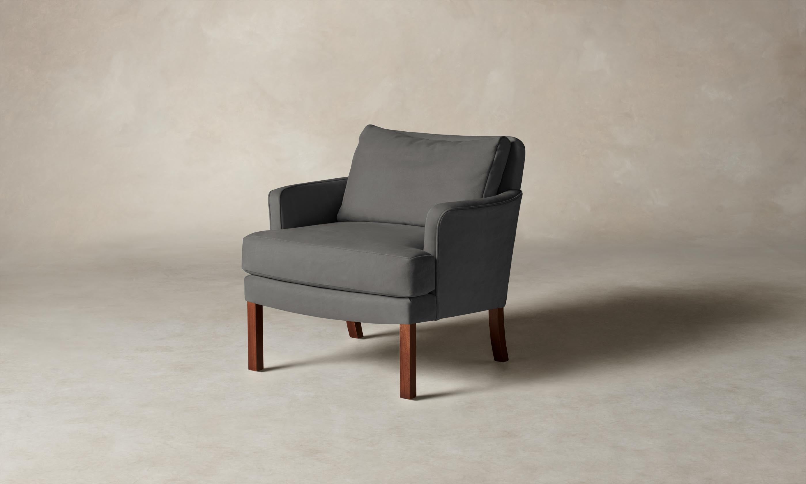 Premium Nubuck Leather Office Chair - The Kaye Chair in Asphalt Gray | Ergonomic Executive Desk Chair for Home & Office Workspaces