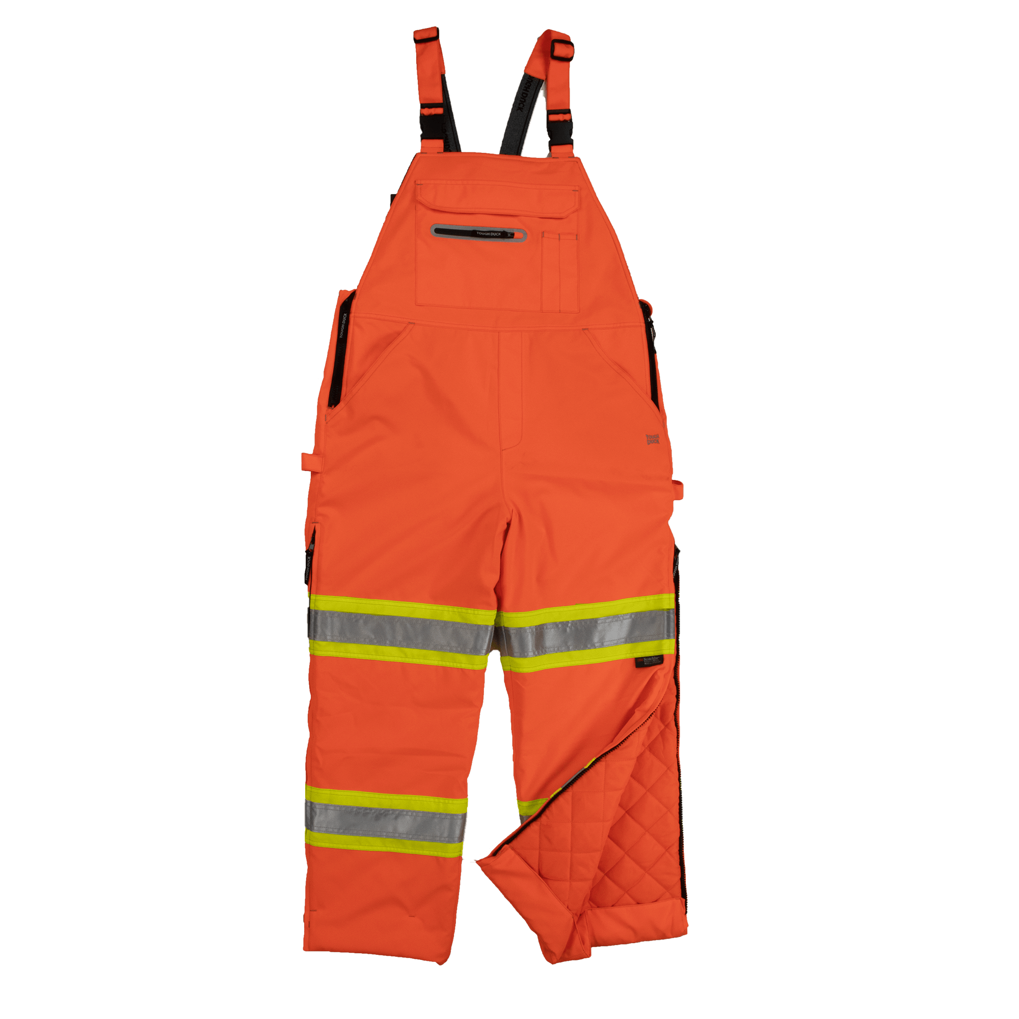 Tough Duck SB06 Heavy-Duty Safety Bib with Flexible Fabric - Durable Workwear for Construction, Welding & Outdoor Jobs