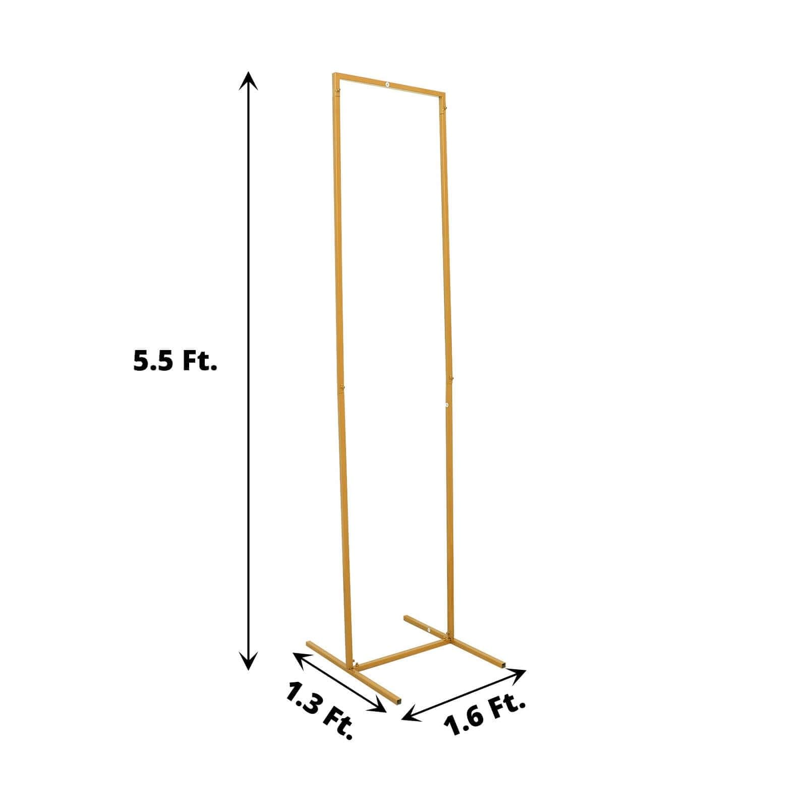 5.5ft Gold Wedding Flower Stand - Metal Backdrop & Vase Column for Wedding Decor