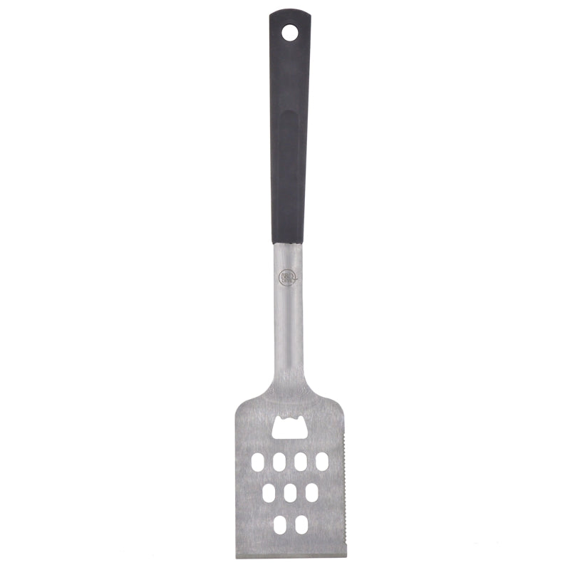 4-in-1 BBQ Grill Turner Spatula - 42cm Stainless Steel Grill Tool for Flipping, Scraping, Serving & More - Perfect for Backyard Grilling, Camping & Outdoor Cooking