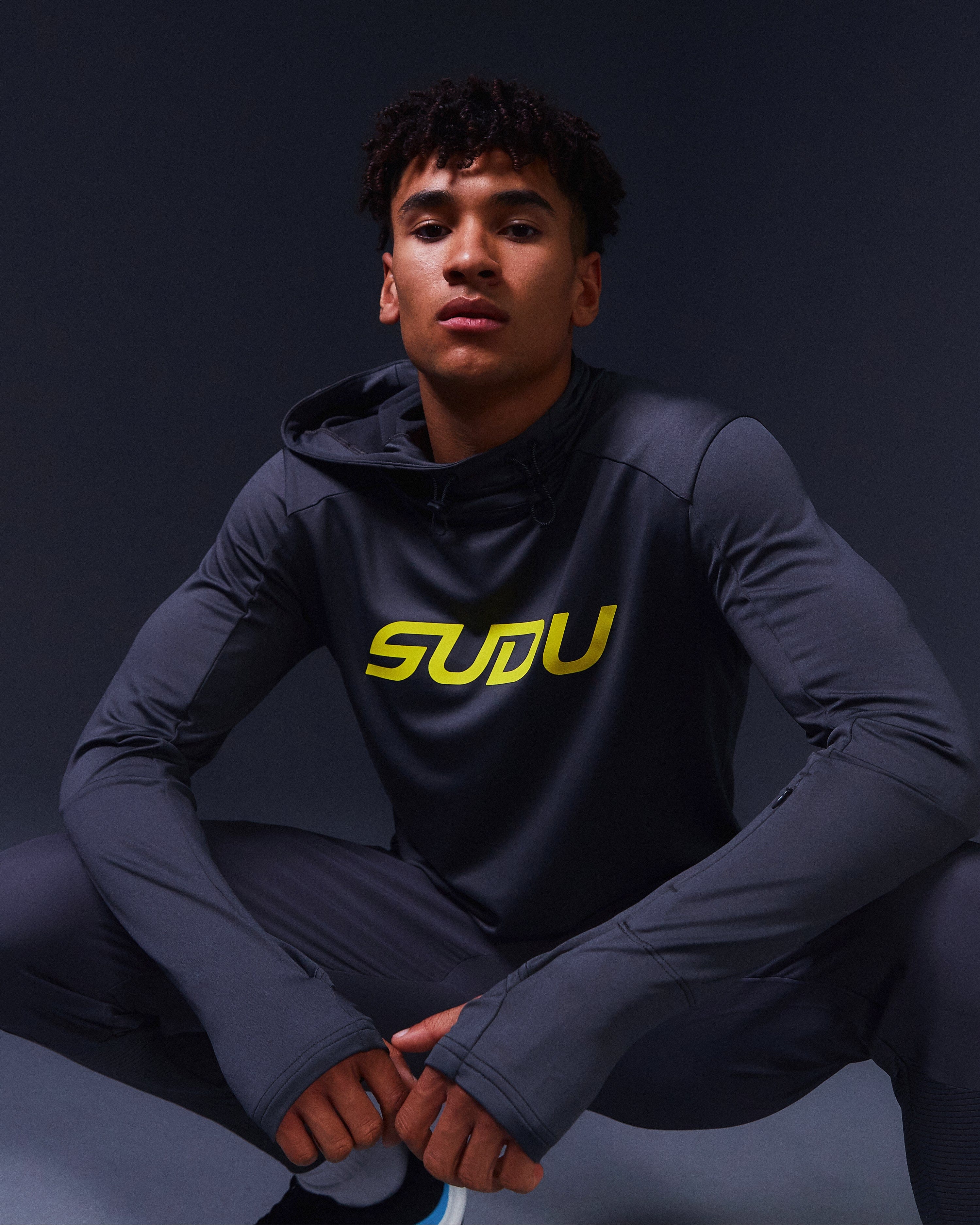 SRH 01 Hoodie - Grey & Yellow Pullover Sweatshirt for Men & Women | Comfortable Casual Streetwear | Perfect for Gym, Running, Outdoor Activities & Daily Wear