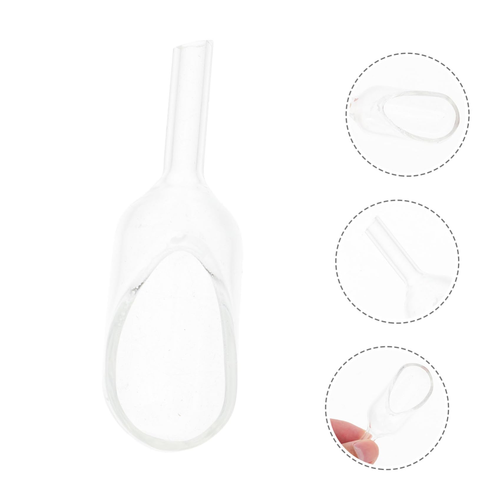 Precision Glass Weighing Funnel 20x60mm - Compact Lab Weighing Spoon for Accurate Measurements | Essential Chemistry & Science Laboratory Equipment for Experiments & Research