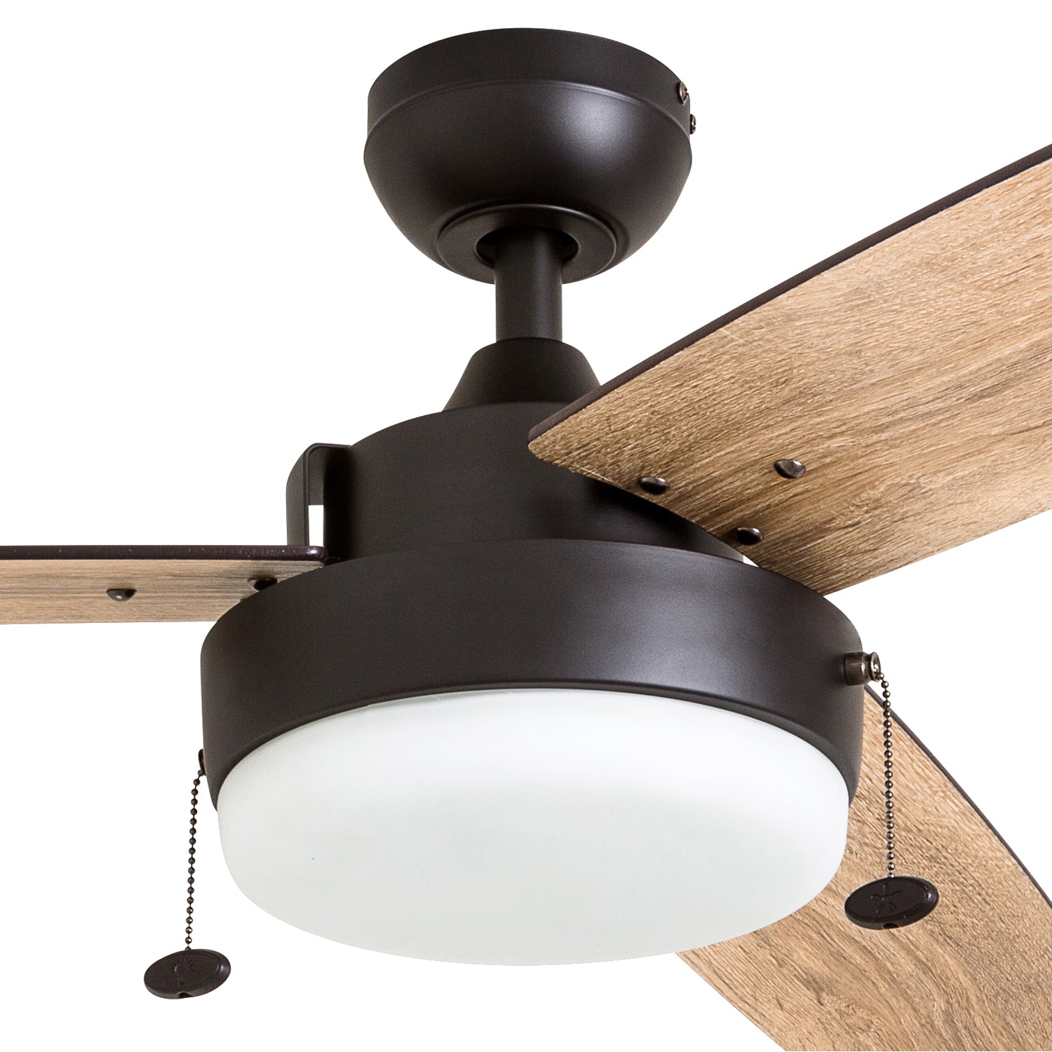 52 Inch Statham Ceiling Fan with Pull Chain in Espresso Finish - Perfect for Living Room, Bedroom, and Outdoor Patio Cooling