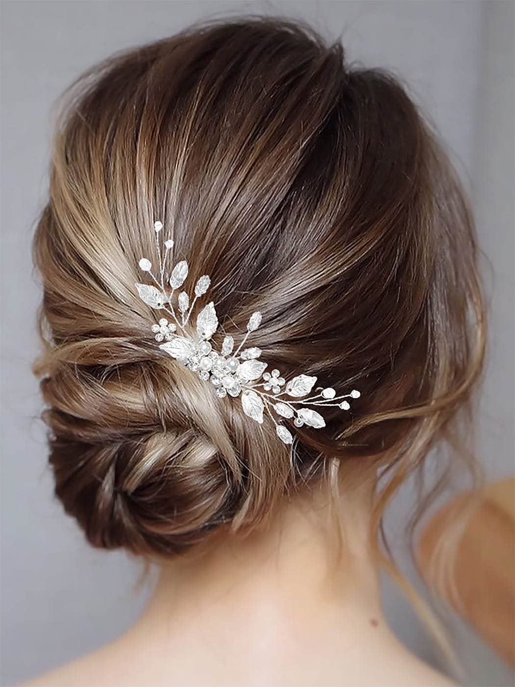 Silver Crystal Wedding Hair Comb - Bridal Hair Accessories for Women & Girls - Perfect for Weddings & Parties