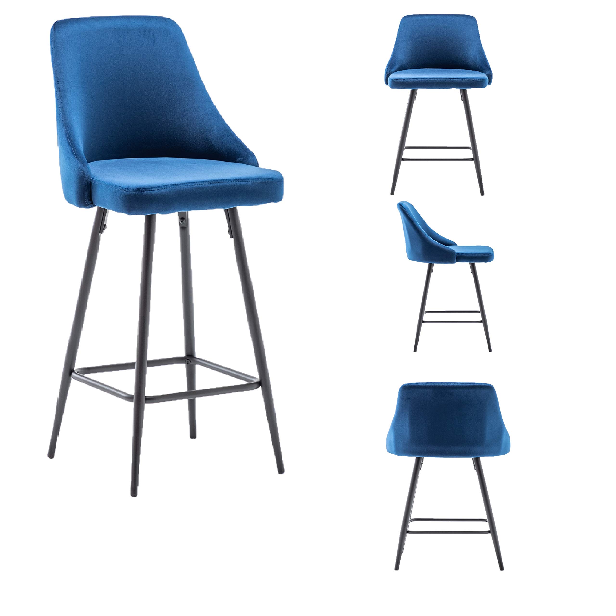 BTEXPERT Set of 4 Premium Upholstered Dining Bar Stools - 25