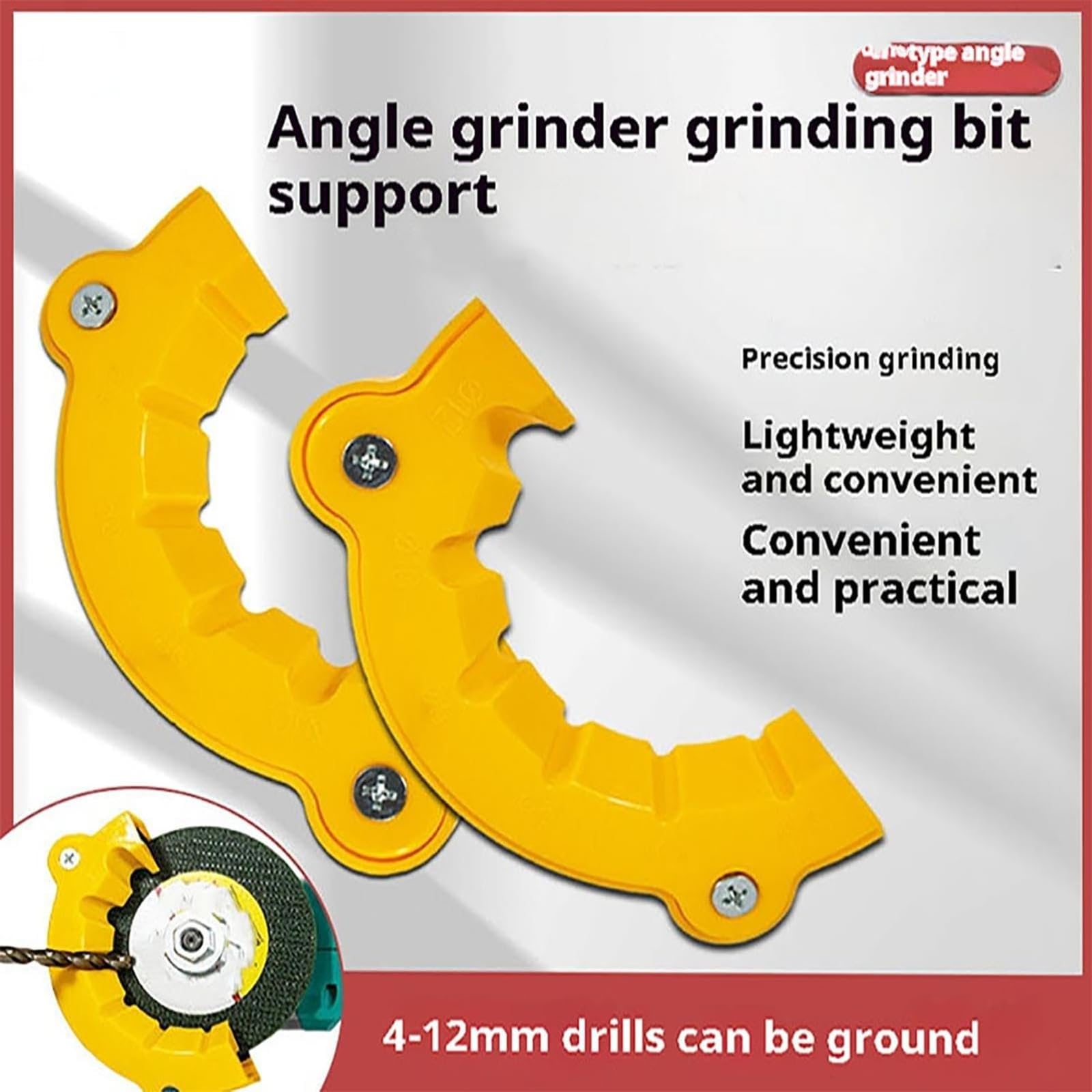 Premium Angle Grinder Drill Bit Sharpener Kit - 3pc Multi-Specification Grinding Jig for All Drill Bits | Perfect for Metalworking, Woodworking & DIY Home Projects