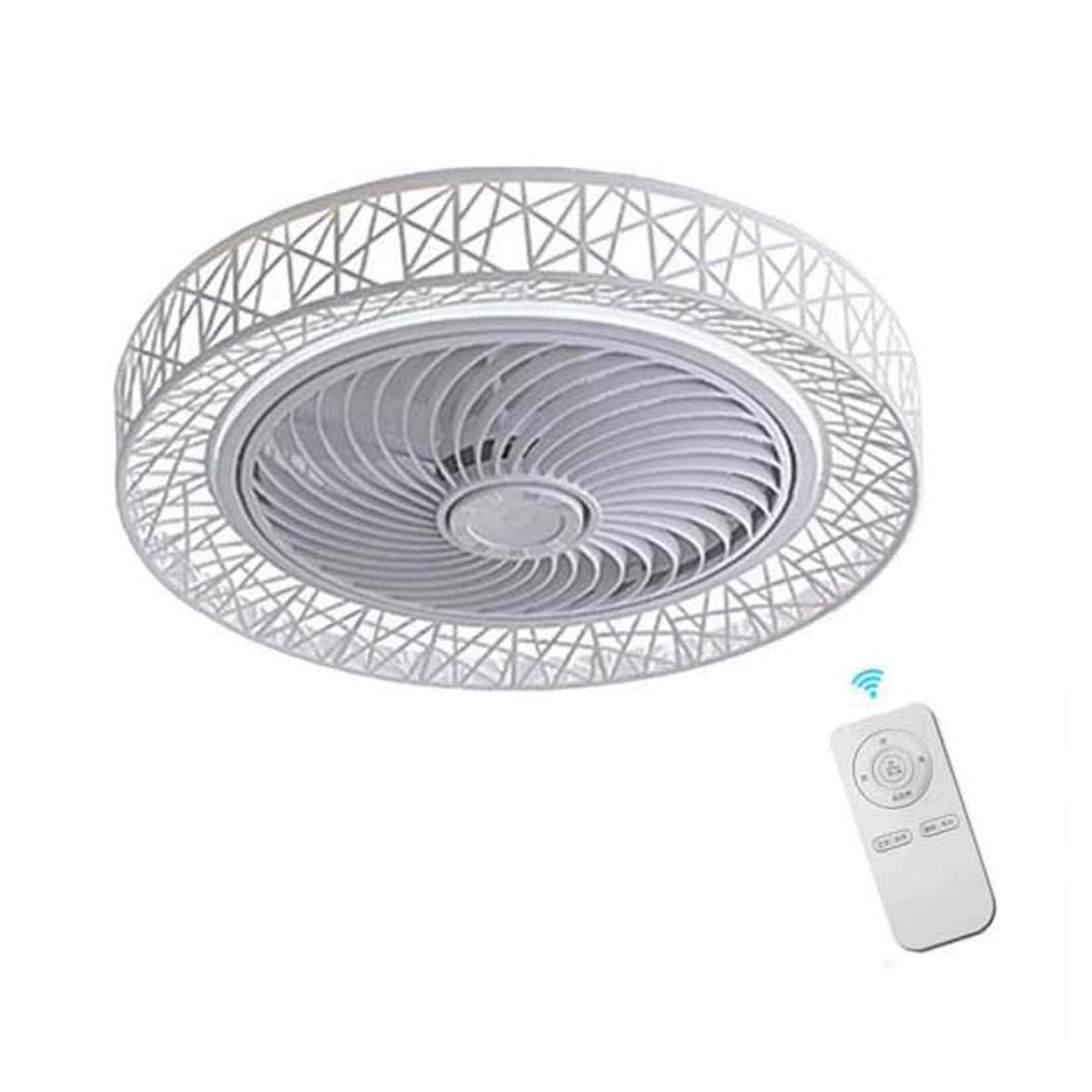 36W Modern LED Dimmable Ceiling Fan with Light - Adjustable Speed & Remote Control - White - Perfect for Bedroom, Living Room & Dining Room Lighting & Air Circulation