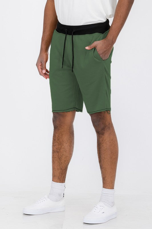 Raw Cut Sweat Shorts for Men & Women - Comfortable Gym Workout Shorts with Breathable Fabric - Perfect for Running, Yoga, and Casual Wear