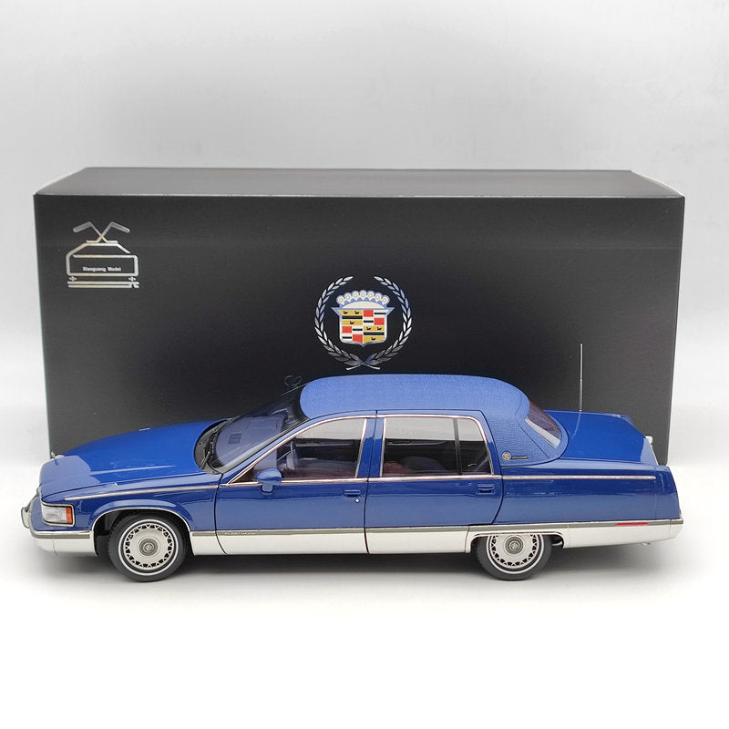1:18 Scale 1993 Cadillac Fleetwood Sedan Blue Diecast Model Car - Limited Edition Collectible for Car Enthusiasts & Display Showcase