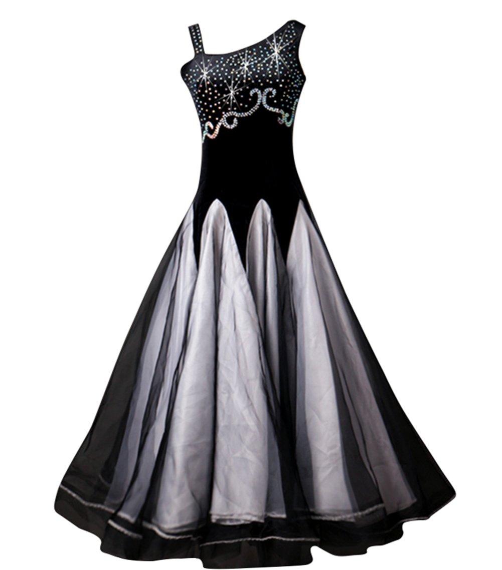 Elegant Women's Ballroom Dance Competition Dress - Modern Sleeveless Performance Gown for Latin, Waltz & Tango | Perfect for Dance Shows, Competitions & Performances