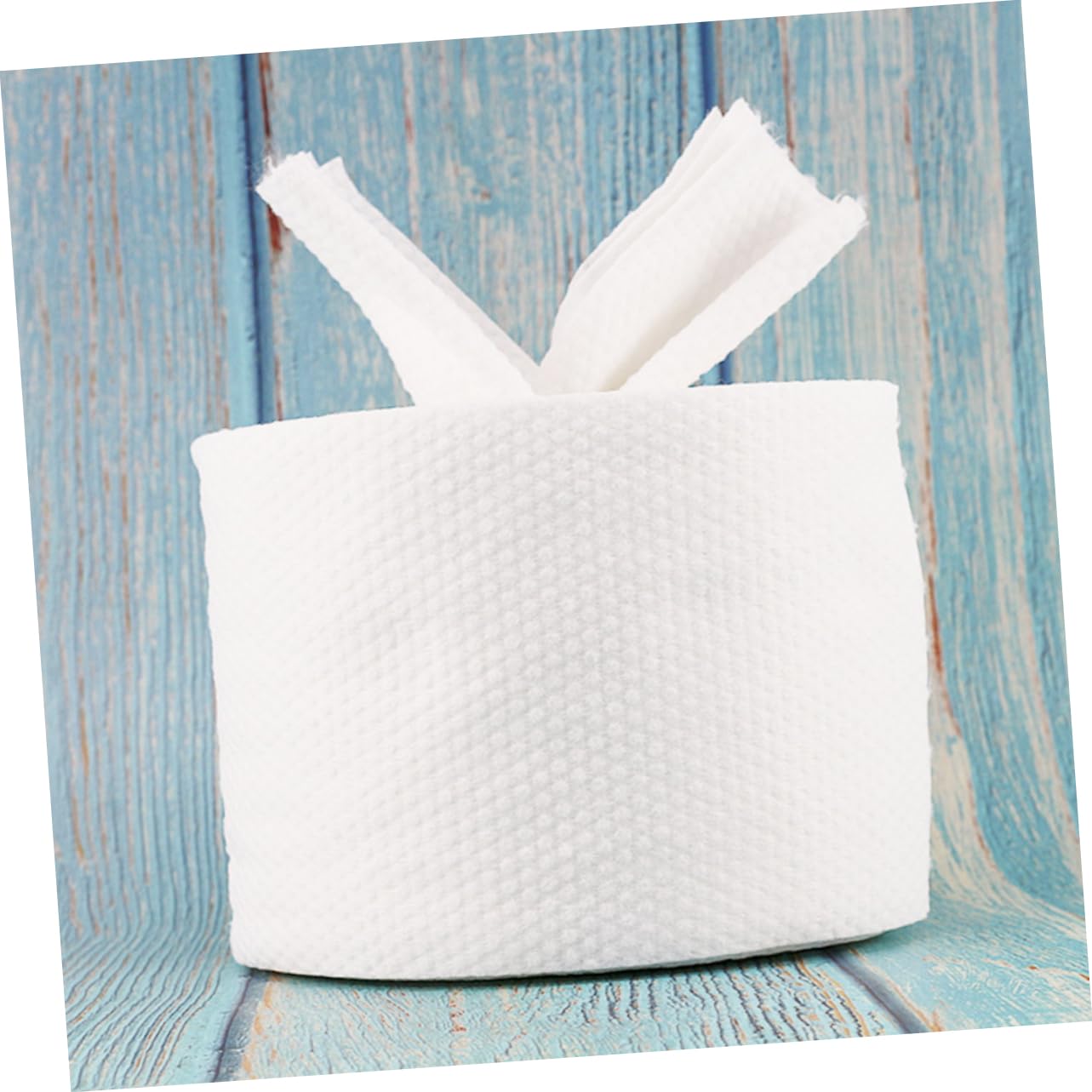 iPetboom 2-Pack Soft Cotton Facial Tissues | Reusable Dry & Wet Face Towels | Travel Toilet Paper & Washcloths | Gentle Makeup Remover Wipes | Perfect for Travel, Gym & Daily Skincare Routine (White)