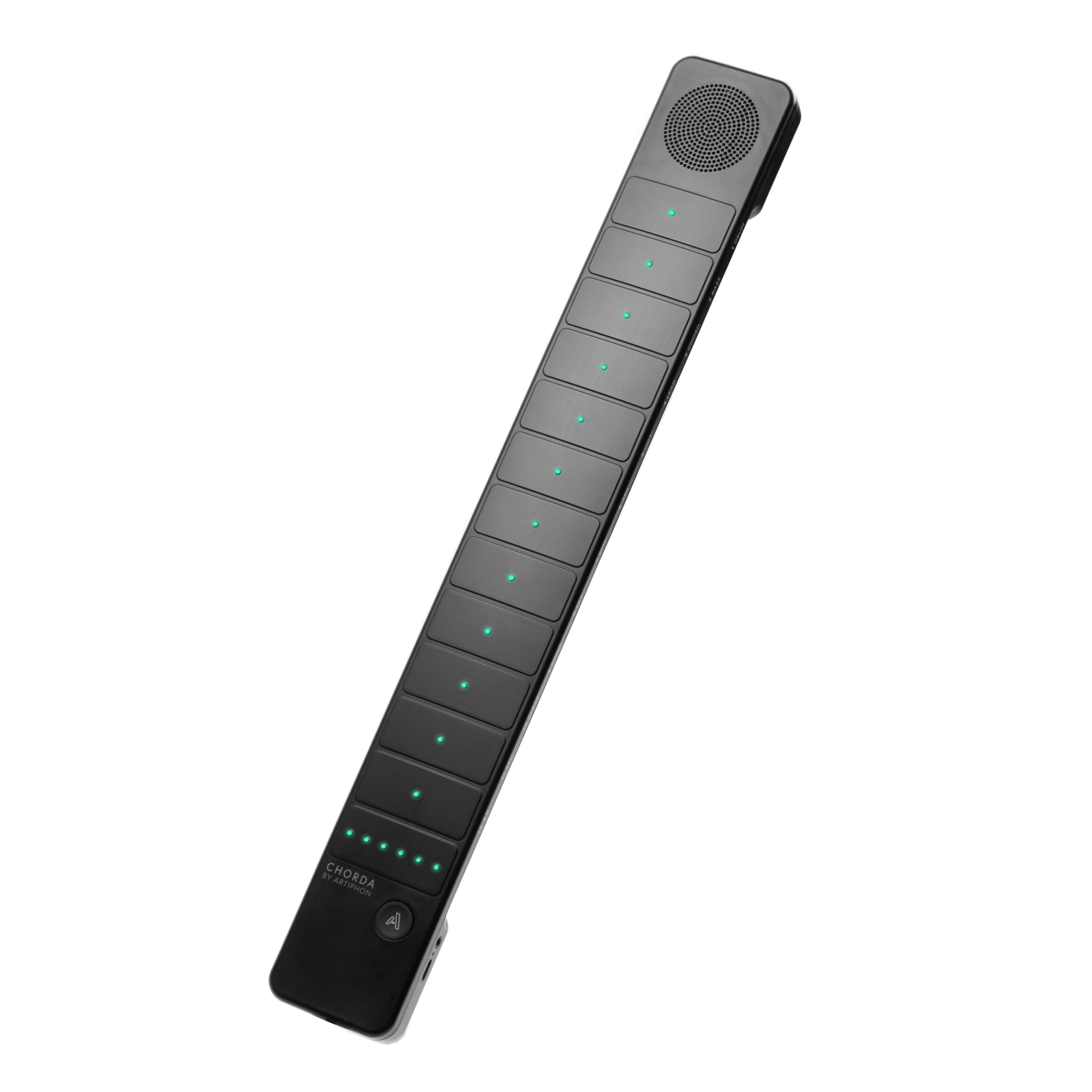 Artiphon Chorda Smart MIDI Controller - Multi-Instrument Synth & Looper for Music Production | Strumable Bridge, One-Finger Chords, 4 Playing Modes | Perfect for Studio Recording, Live Performances & Beat Making (Black)