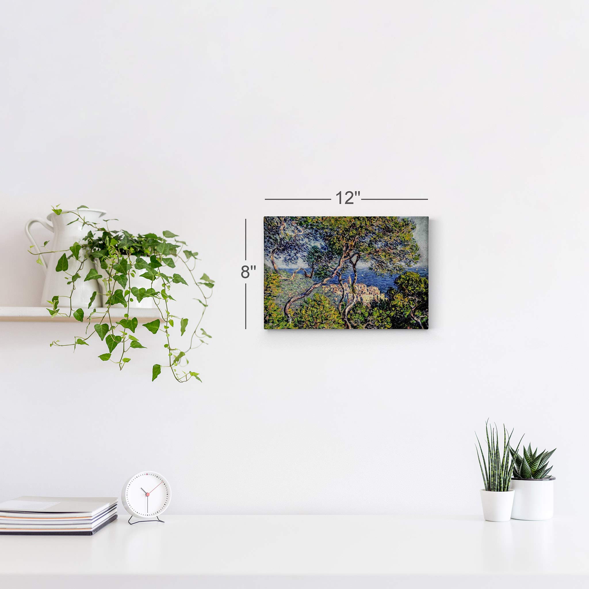 Claude Monet Bordighera Canvas Wall Art Print - Famous Oil Painting Reproduction, Modern Home Decor, Ready to Hang (30x40 Inches) - Perfect for Living Room, Bedroom & Office Decor | Made in USA