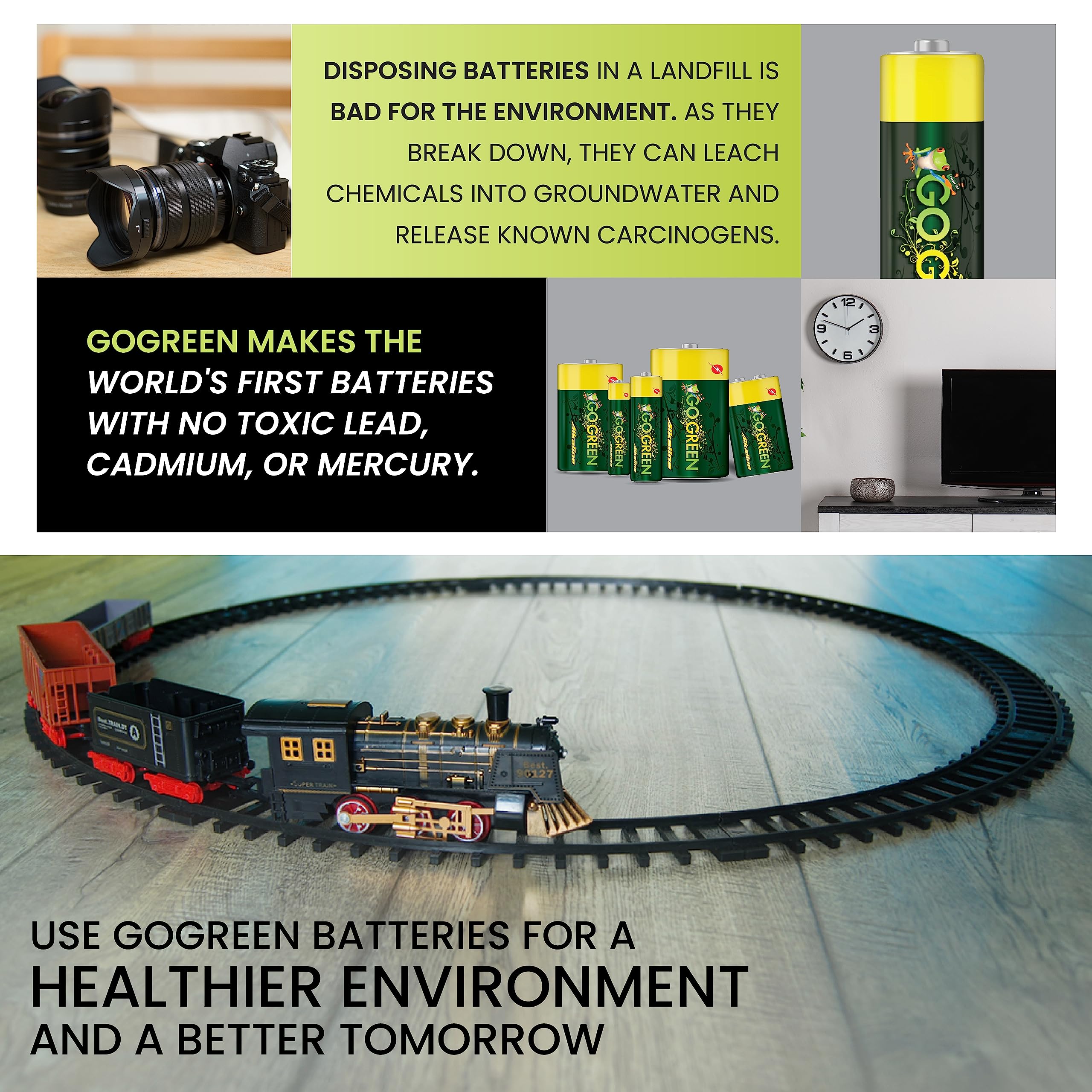 GoGreen Power (24048) Eco Friendly Alkaline AA Batteries 48 Pack - No Lead, Cadmium or Mercury - Long Lasting Power for Toys, Flashlights, Remote Controls & Electronics