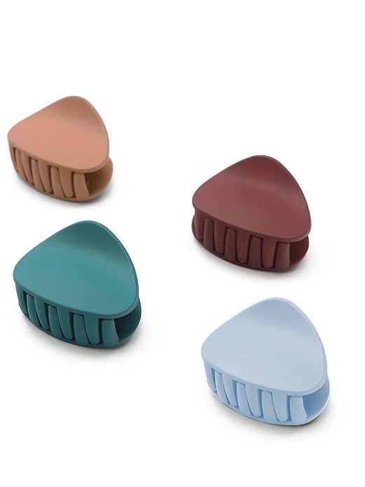 Kairangi Hair Claw Clips for Women - Set of 4 Large Multicolor Hair Clutches - Perfect for Thick Hair, Ponytails & Updos - Great Gift for Women & Girls