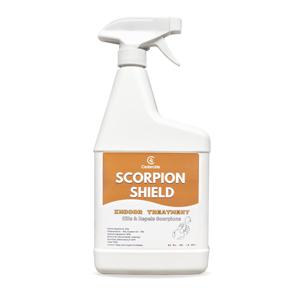 Cedarcide Scorpion Killer Spray Kit (Small) - Natural Cedar Oil Indoor & Outdoor Pest Control - Safe for Pets - Kills & Repels Scorpions, Spiders & Insects - Home, Yard, Garage & Garden Use