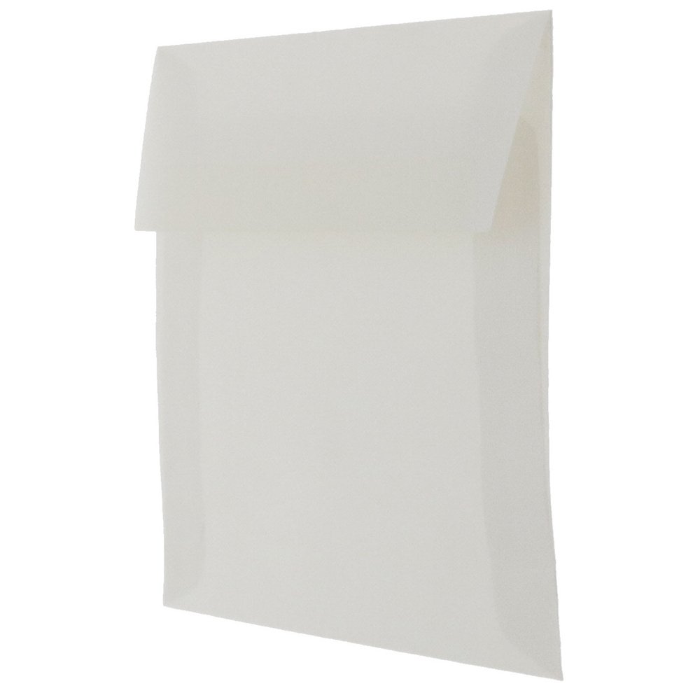 JAM PAPER 5.5 x 5.5 Inch Square Translucent Vellum Envelopes for Invitations - Platinum Silver (Pack of 250) | Perfect for Wedding Invites, Greeting Cards, Party Favors & Business Correspondence