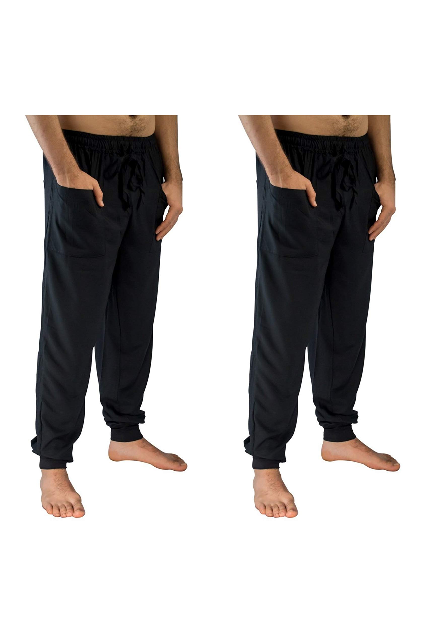 Men's Basic Solid Joggers Workout Pants with 4 Pockets - Comfortable Athletic Pants for Gym, Running, Yoga & Casual Wear