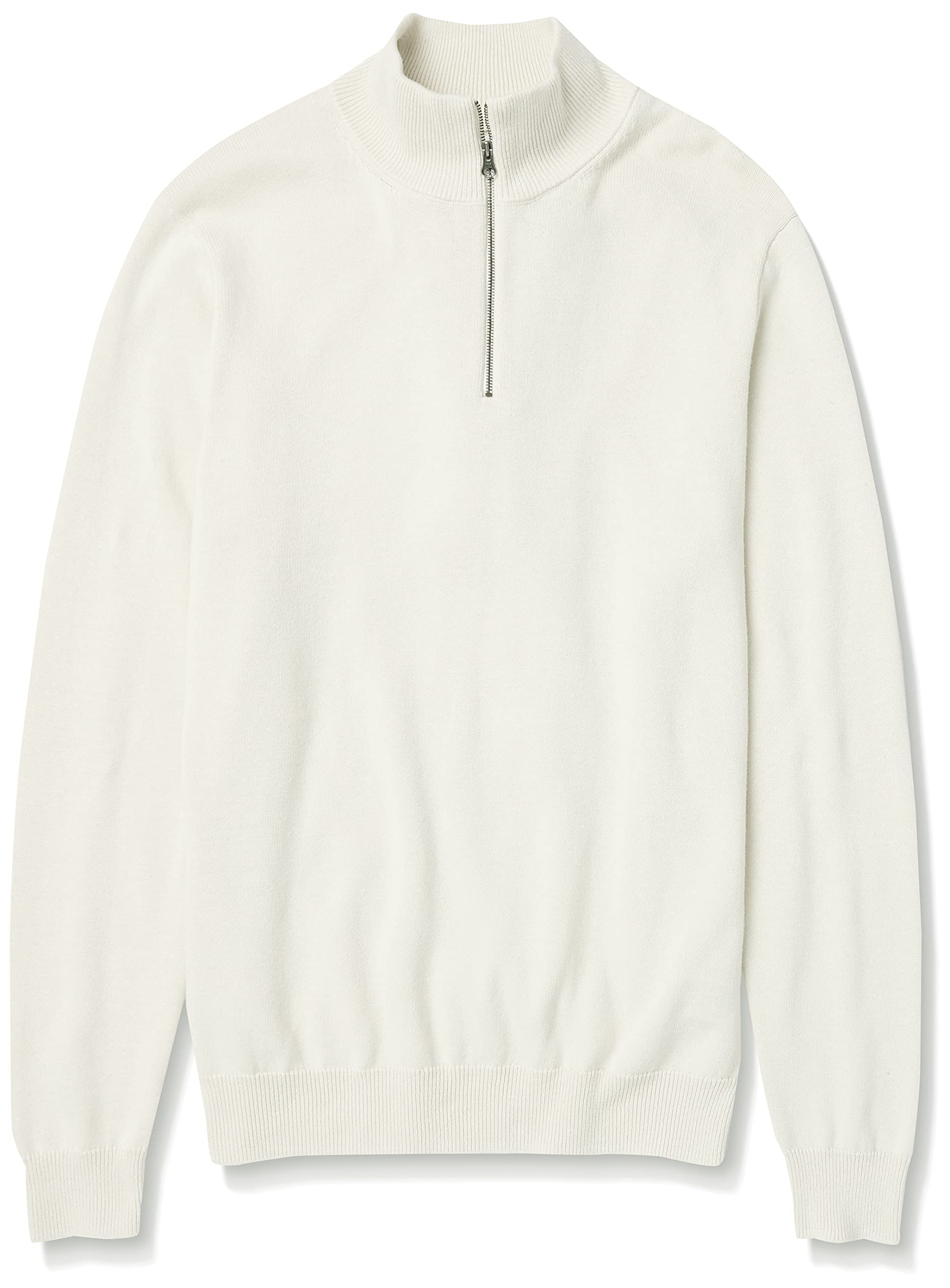 Amazon Essentials Men's 100% Cotton Quarter-Zip Sweater | Casual Pullover for Fall & Winter | Perfect for Office, Travel & Outdoor Activities