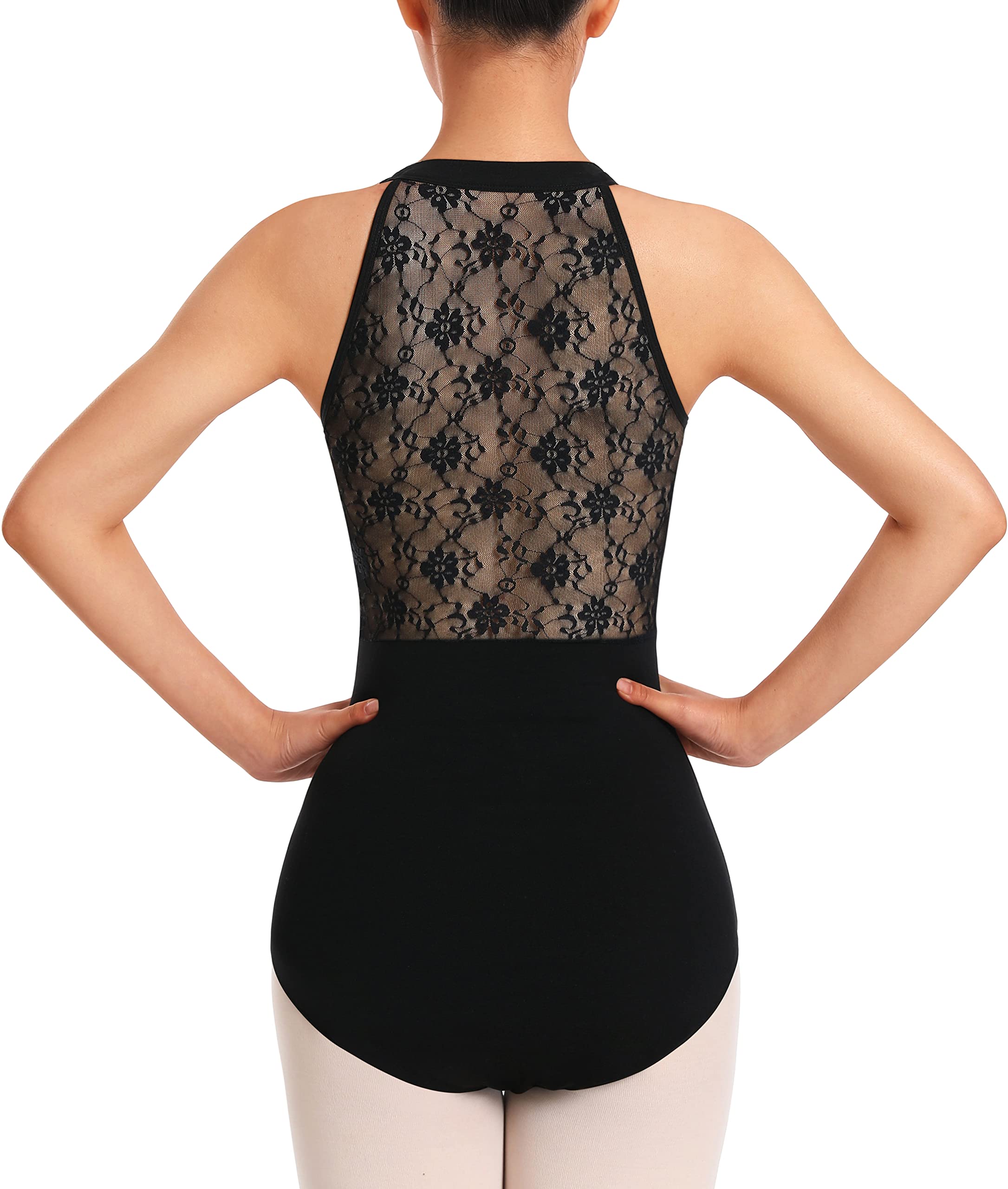 Women's Halter Neck Ballet Leotard - Keyhole Back Dance Top with Chest Lining for Ballet, Jazz, Contemporary & Dance Classes | Comfortable Performance Dancewear