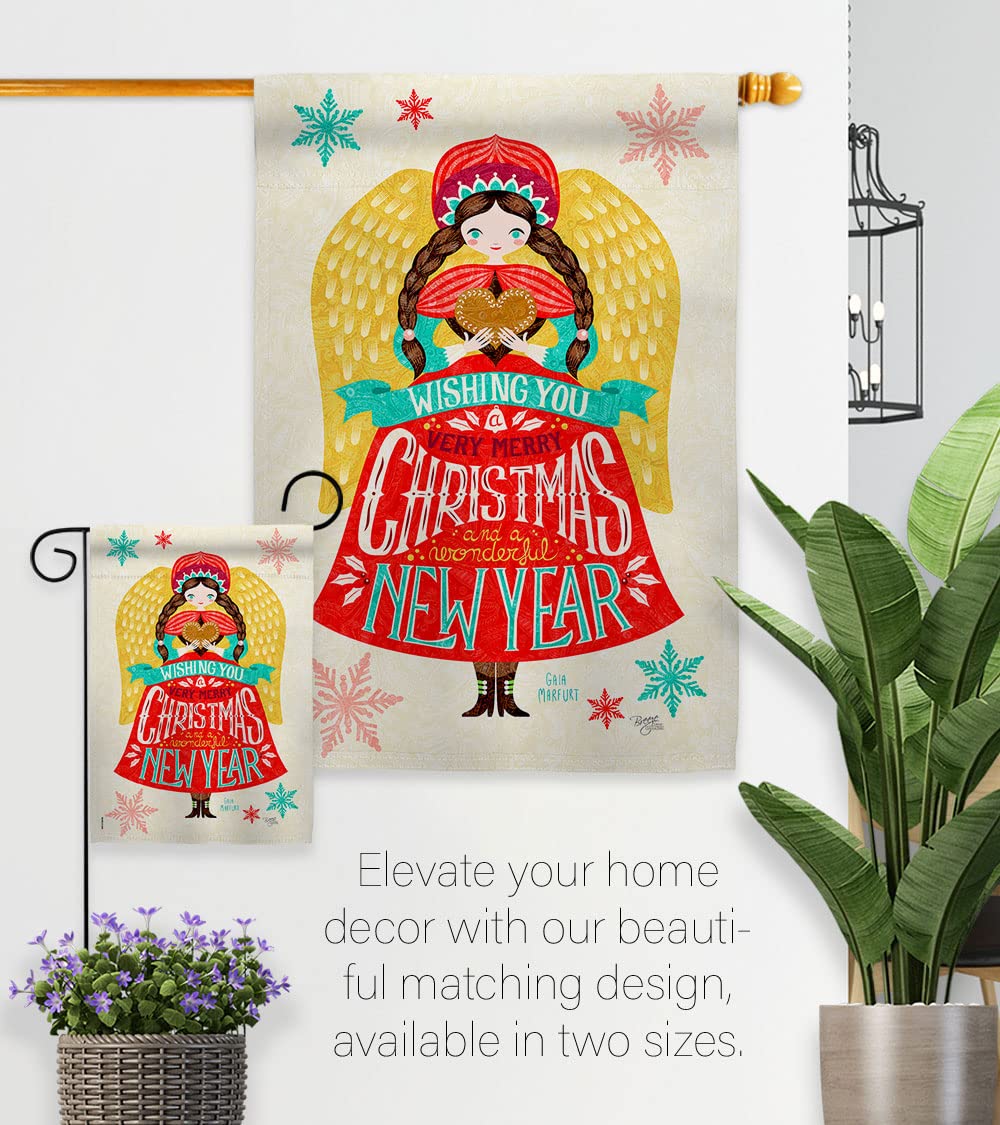 Christmas Girl Tapestry & Garden Flag - Winter Holiday Decor for Outdoor & Yard
