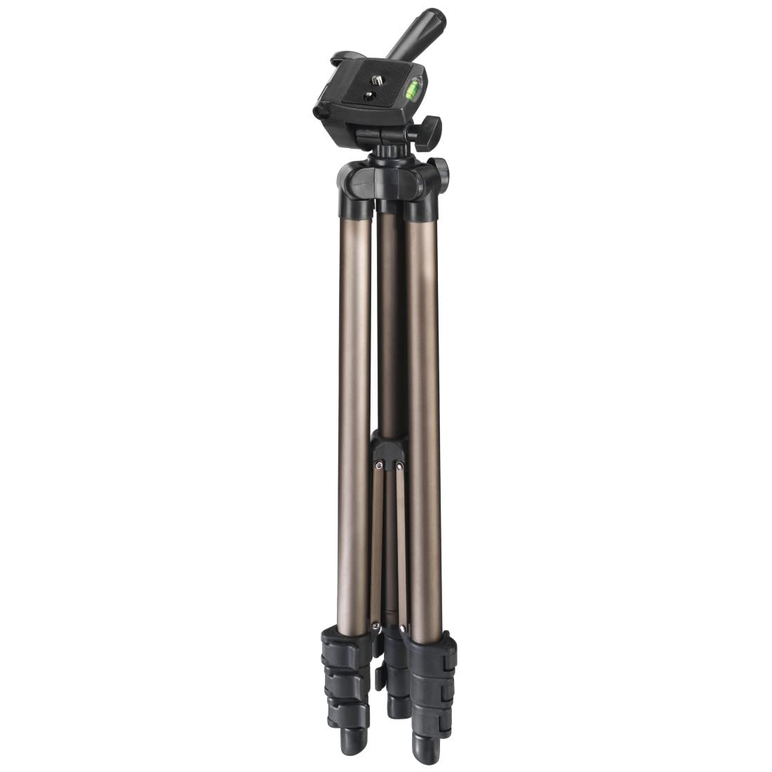 Hama Star 700 EF Camera Tripod - Lightweight Aluminum 3-Way Pan Head Tripod (42.5-125cm Adjustable Height) with Carrying Case - Compatible with DSLR & Mirrorless Cameras - Perfect for Travel Photography, Vlogging & Outdoor Shooting (Champagne Color)
