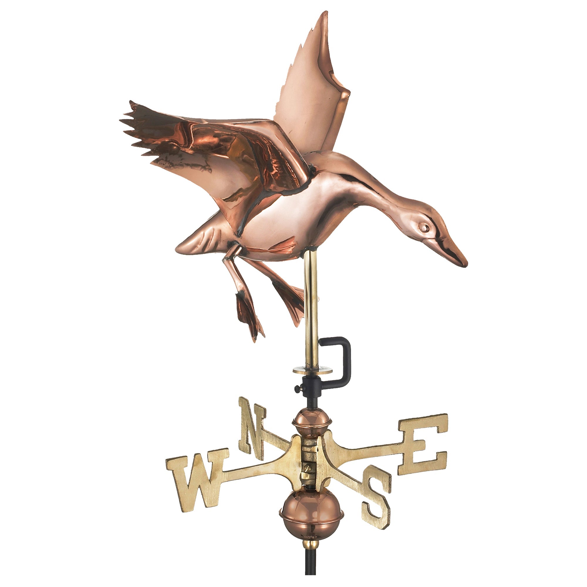 Vintage Duck Cottage Weathervane - Handcrafted Copper Garden Decor for Roof or Yard - Perfect for Farmhouse, Cottage & Coastal Home Styles