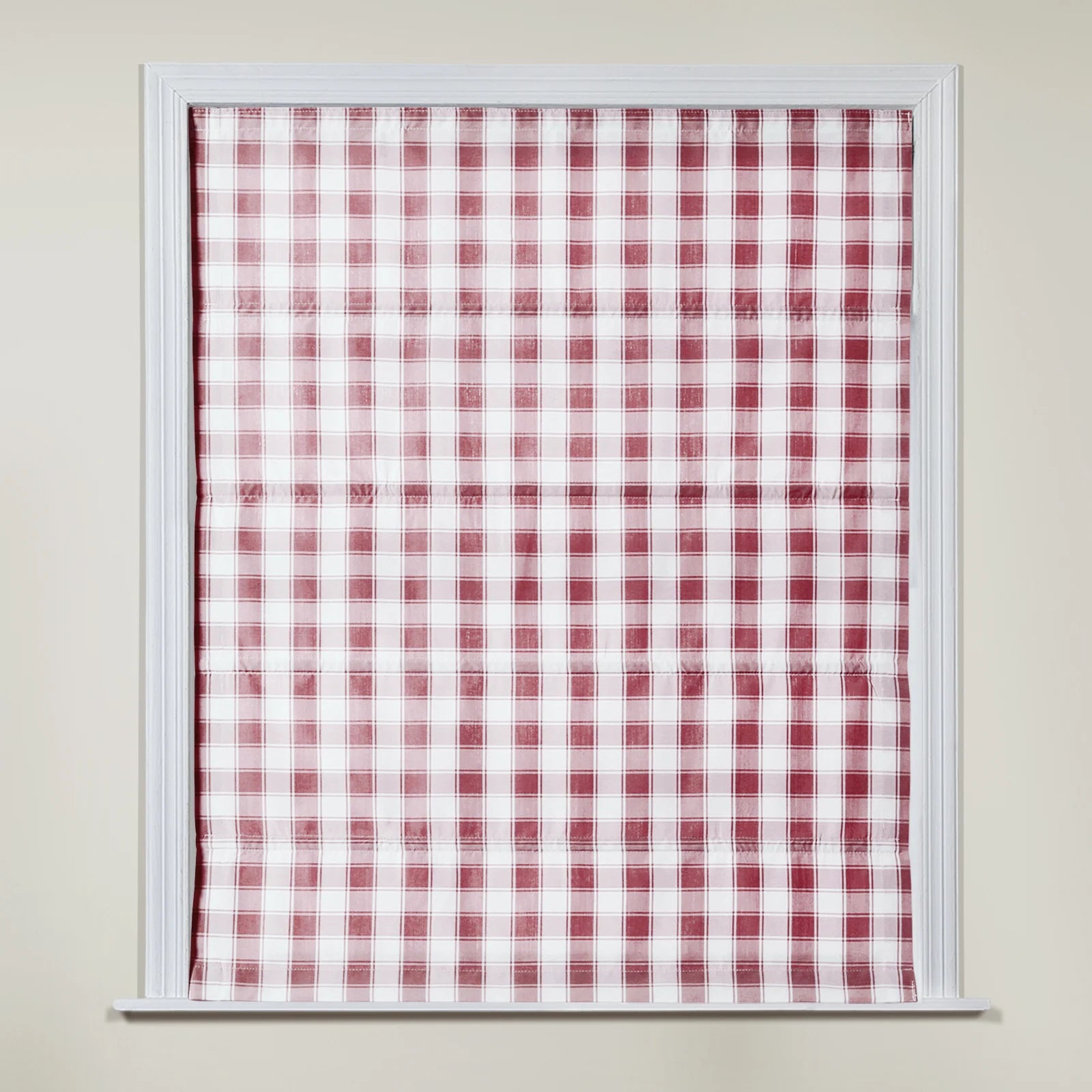 C508-36 Red Bordered Plaid