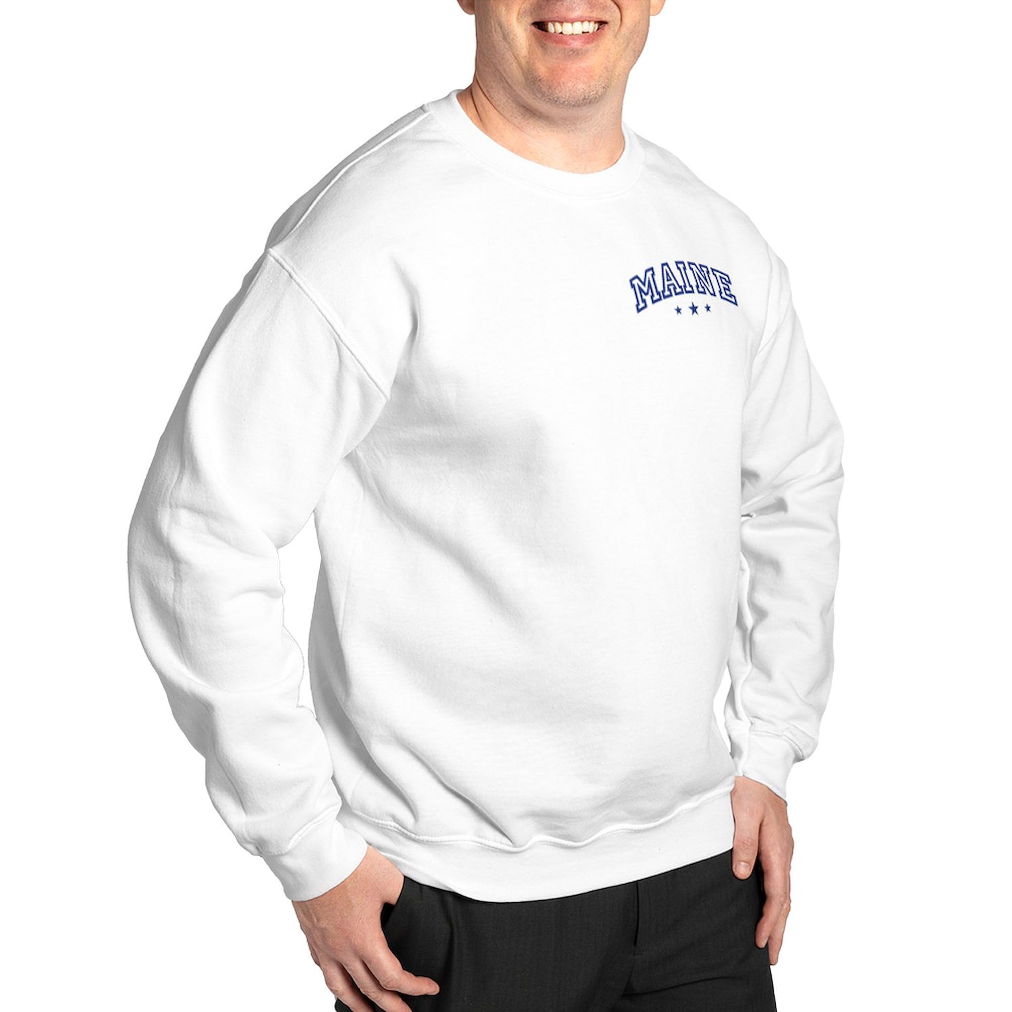 Classic Crew Neck Light Sweatshirt - Maine Themed Casual Pullover | Perfect for Outdoor Activities, College Campuses & Cozy Loungewear