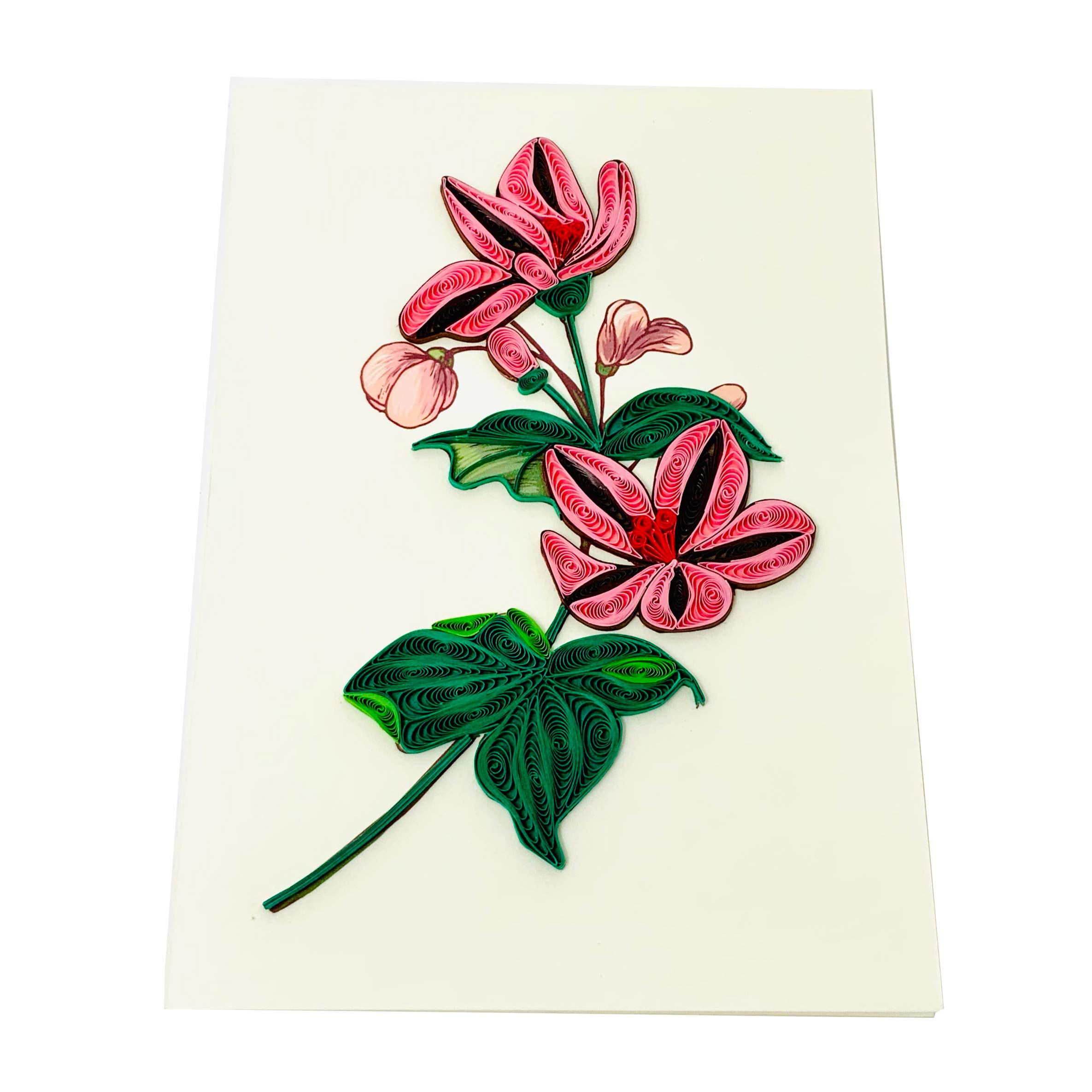 Handmade Quilled Paper Flower Greeting Cards - Unique Floral Art for Christmas, Birthday, Anniversary, Mother's Day, Valentine's & Thank You Gifts - Mulan Magnolia Design - Perfect for Special Occasions & Home Decor