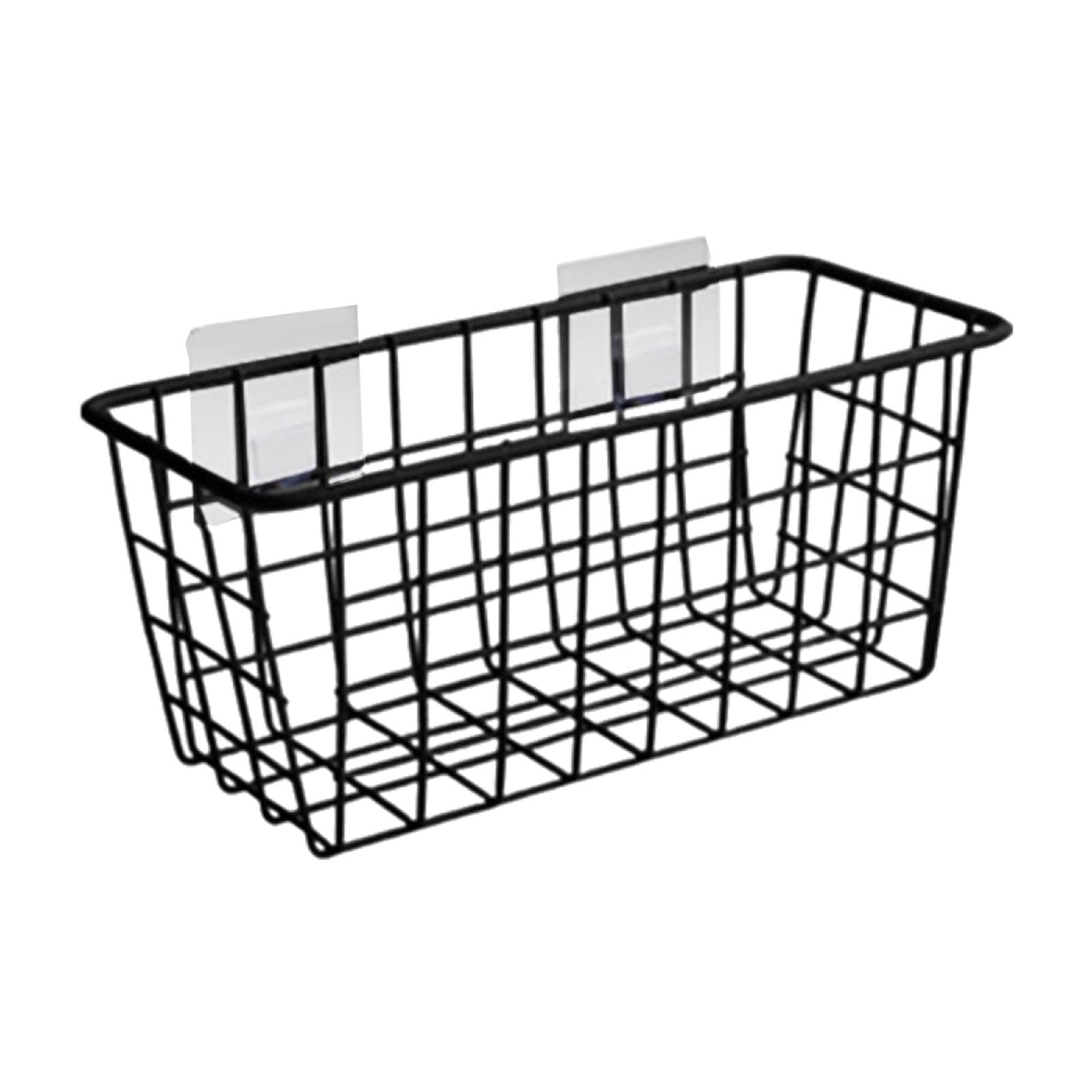 CALANDIS® Metal Hanging Wire Basket - Farmhouse Rustic Decor for Pantry, Kitchen, Cabinets & Bedroom Organization - Black Storage Basket with 2 Bonus Stickers | Perfect for Home, Office & Bathroom Storage Solutions