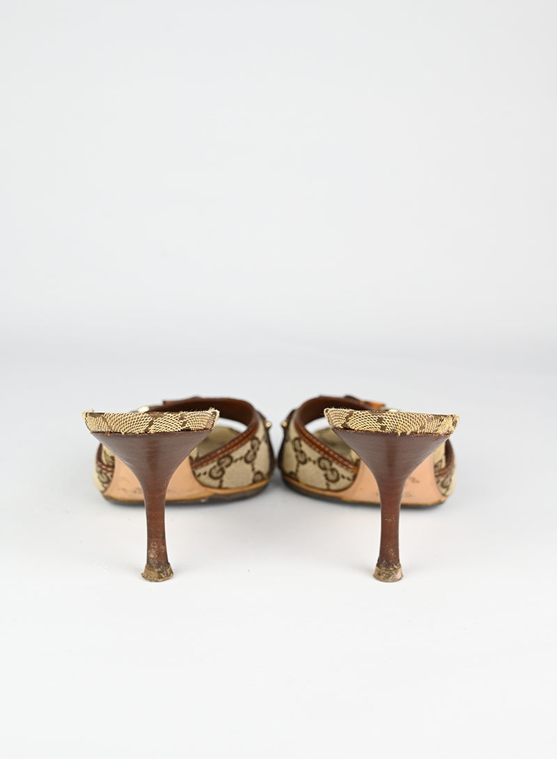 Gucci Sabot Monogram Fabric Slippers - Size 38 | Luxury House Shoes for Women | Perfect for Home, Spa & Indoor Comfort