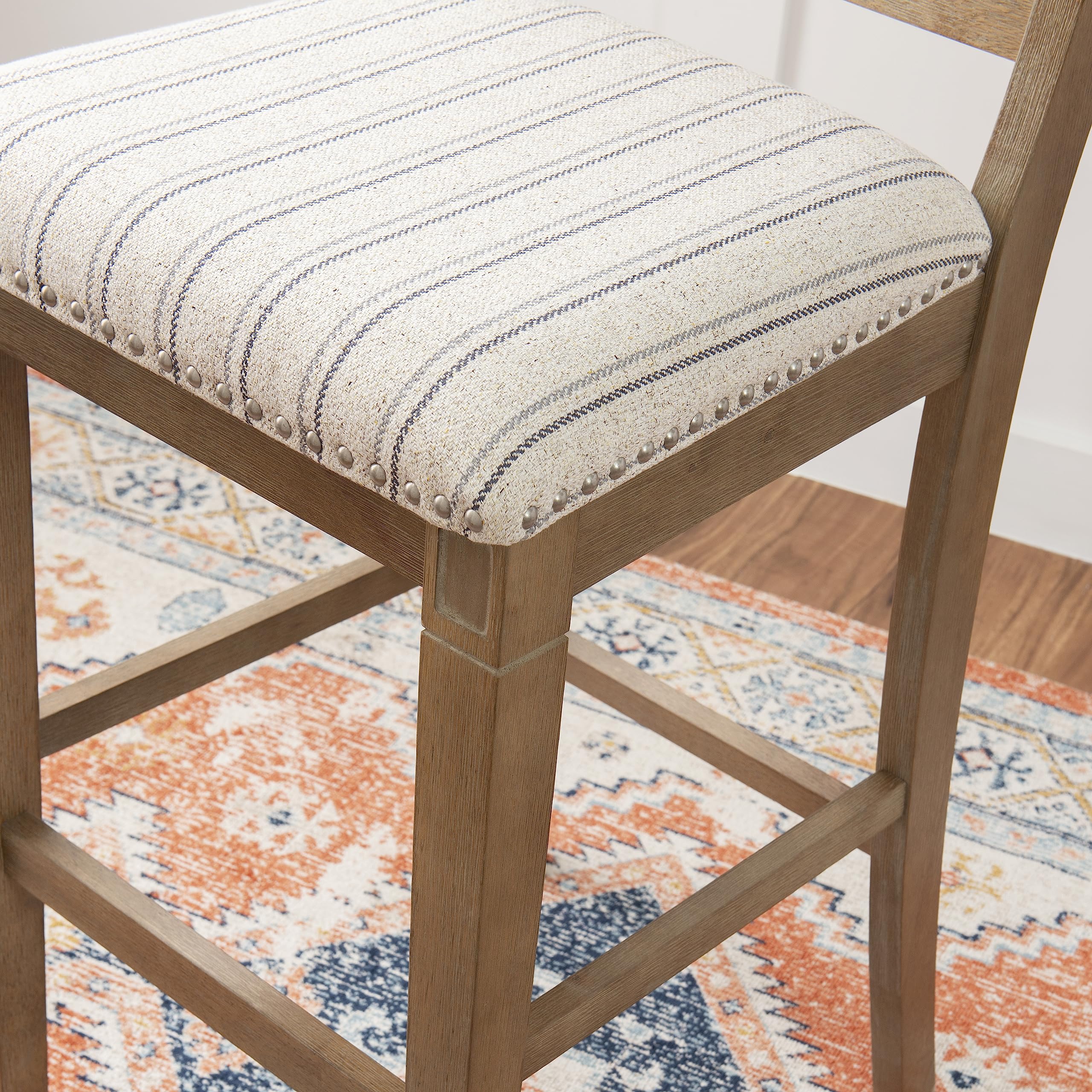 Linon Lisbon Grey Bar Stool - 30
