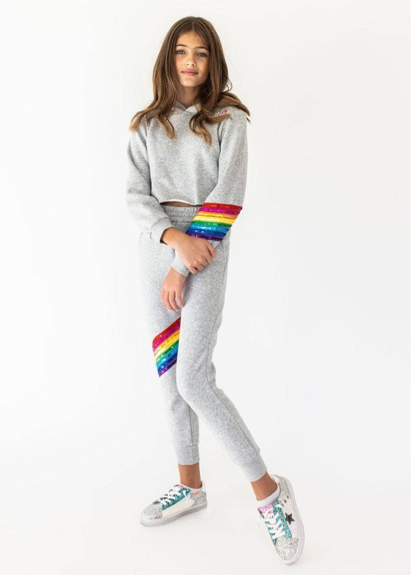 You Are Amazing Sequin Jogger Set - Women's Sparkly Lounge Pants & Hoodie Outfit for Casual Wear, Home Comfort, and Party Outfits