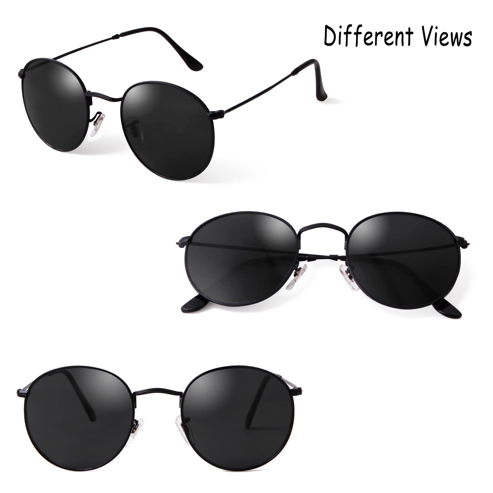 Women's & Men's Round Polarized Sunglasses - UV Protection, Anti-Glare Circle Sunglasses for Driving, Beach & Outdoor Activities