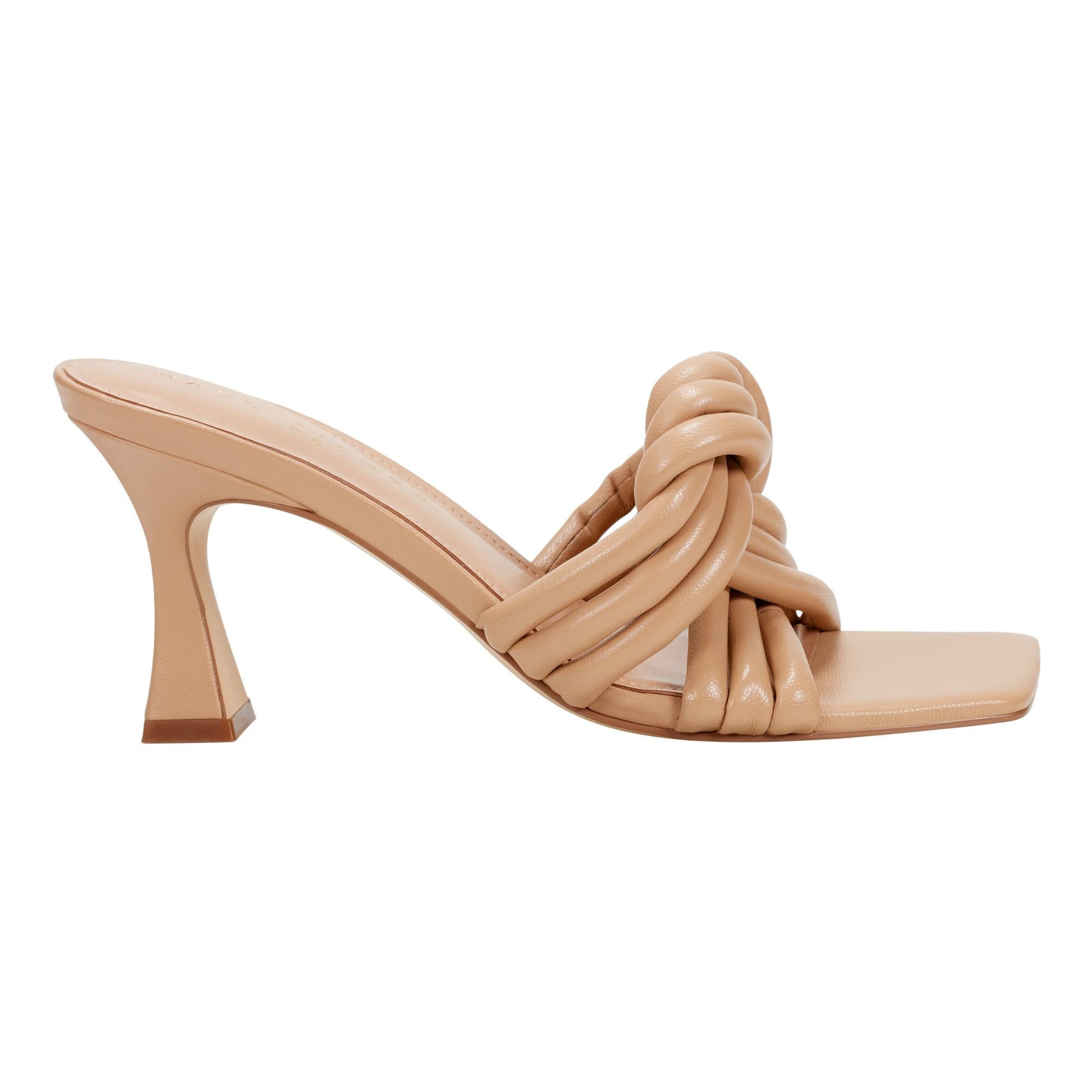 Marc Fisher Ltd Women's Dru Nude Mule Sandals - Comfortable Slip-On Shoes for Women | Perfect for Summer, Beach, Office & Casual Outfits