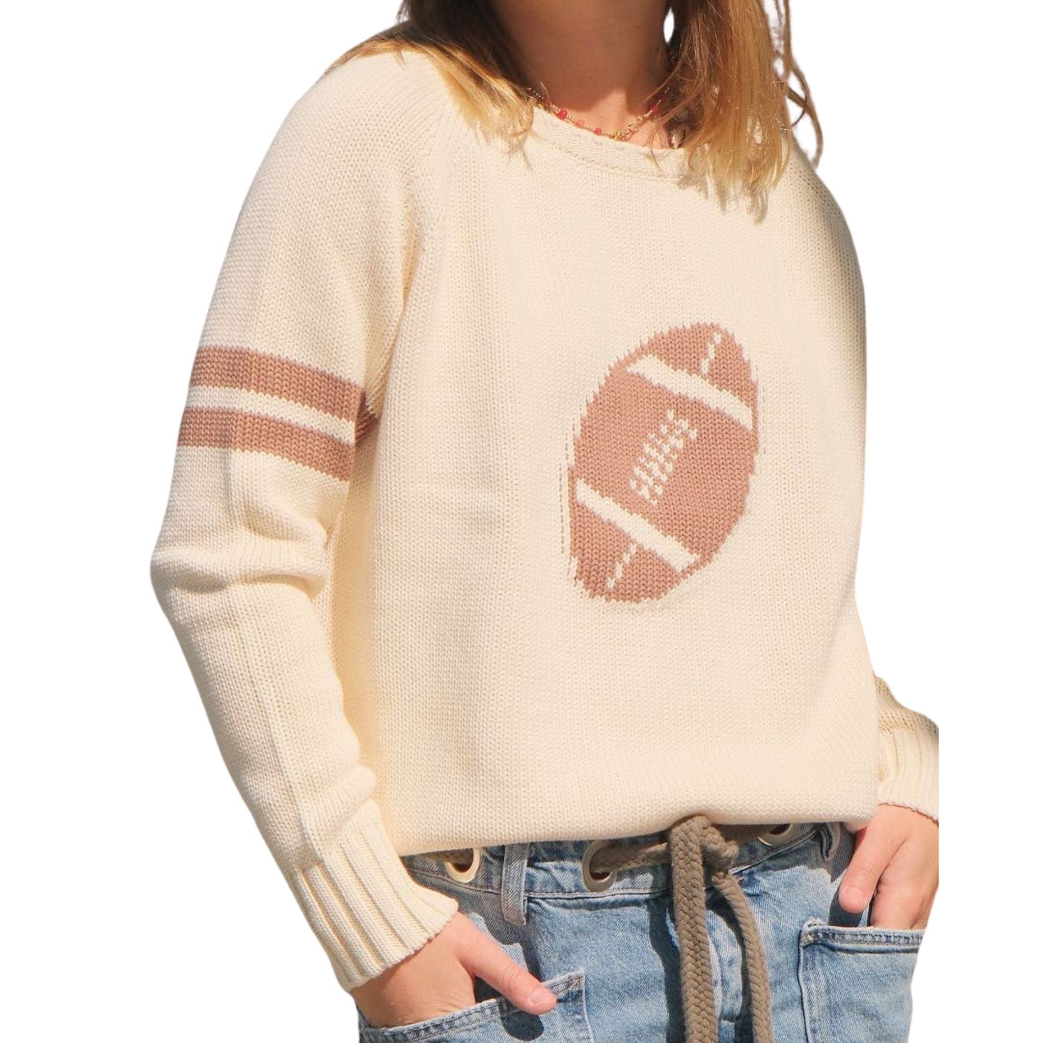 Varsity Football Sweater - Men's Classic Knit Pullover for Sports & Casual Wear - Perfect for Game Day, School Spirit, and Winter Outfits