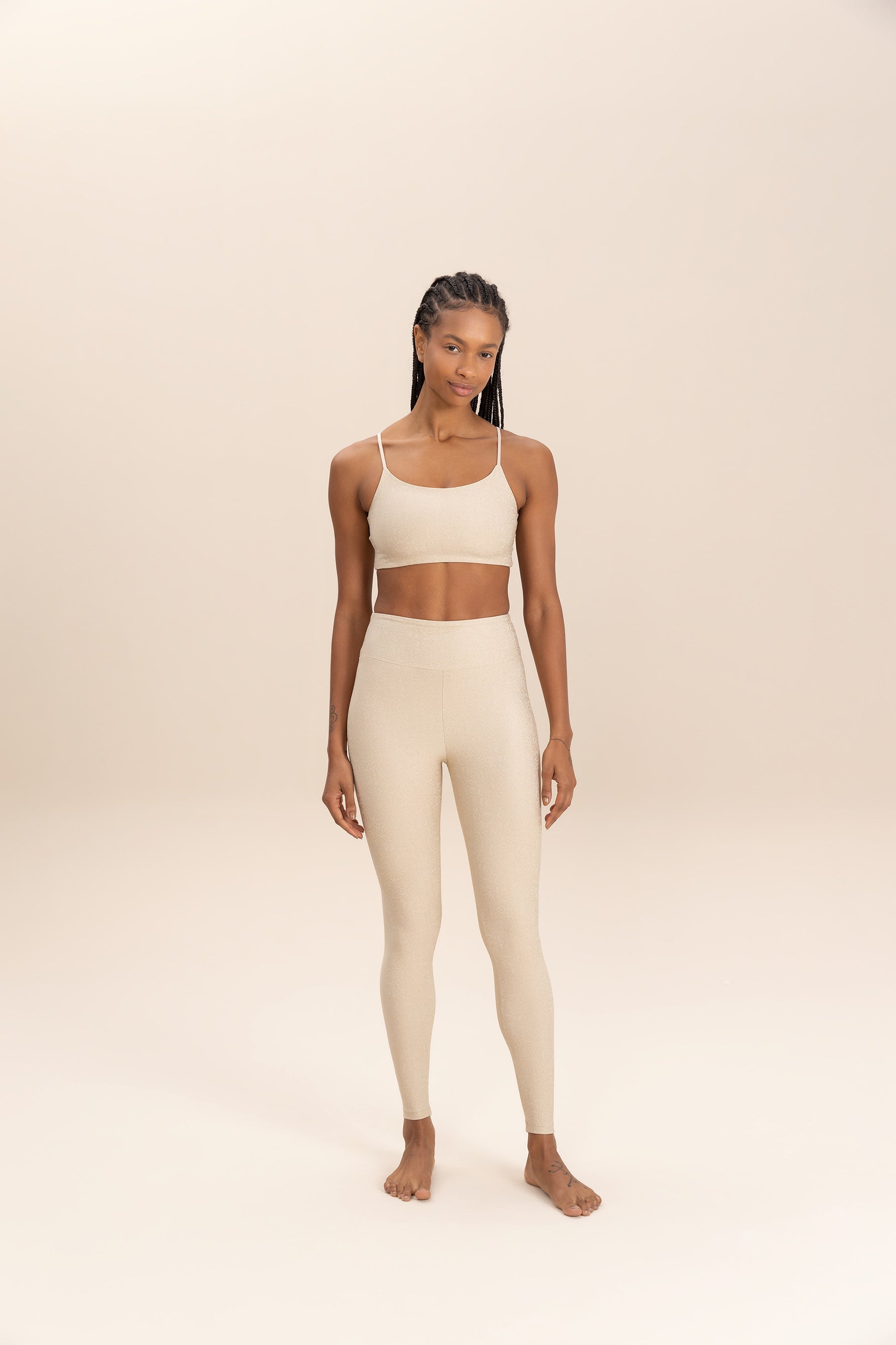 Soft Nimbus Jacquard Long Leggings for Women - High Waist Yoga Pants for Workout, Running & Lounge Wear