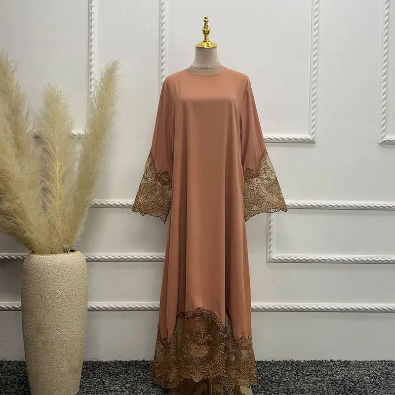 Elegant Eid Ramadan Wedding Abaya Dress with Embroidery - Perfect for Islamic Festivals, Ceremonies & Special Occasions